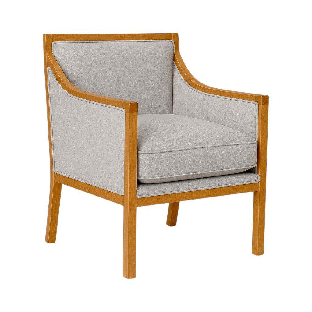 LIVING 311 ROMEO GRIS CLARO SOFA 3 CUERPOS RESORTES + 2 SITIALES DE MADERA-5