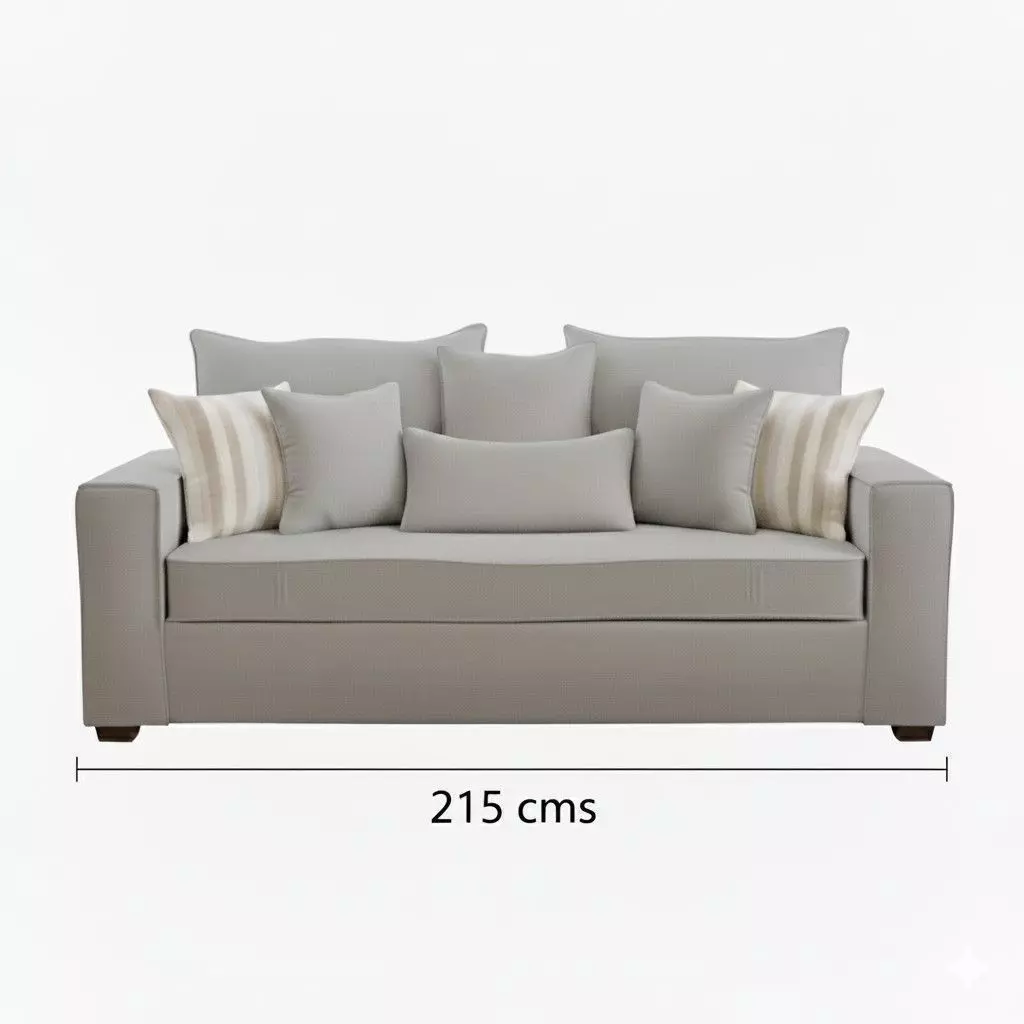 Sofa 3 cuerpos con Resortes full comfort plus Agustina Gris Claro-2