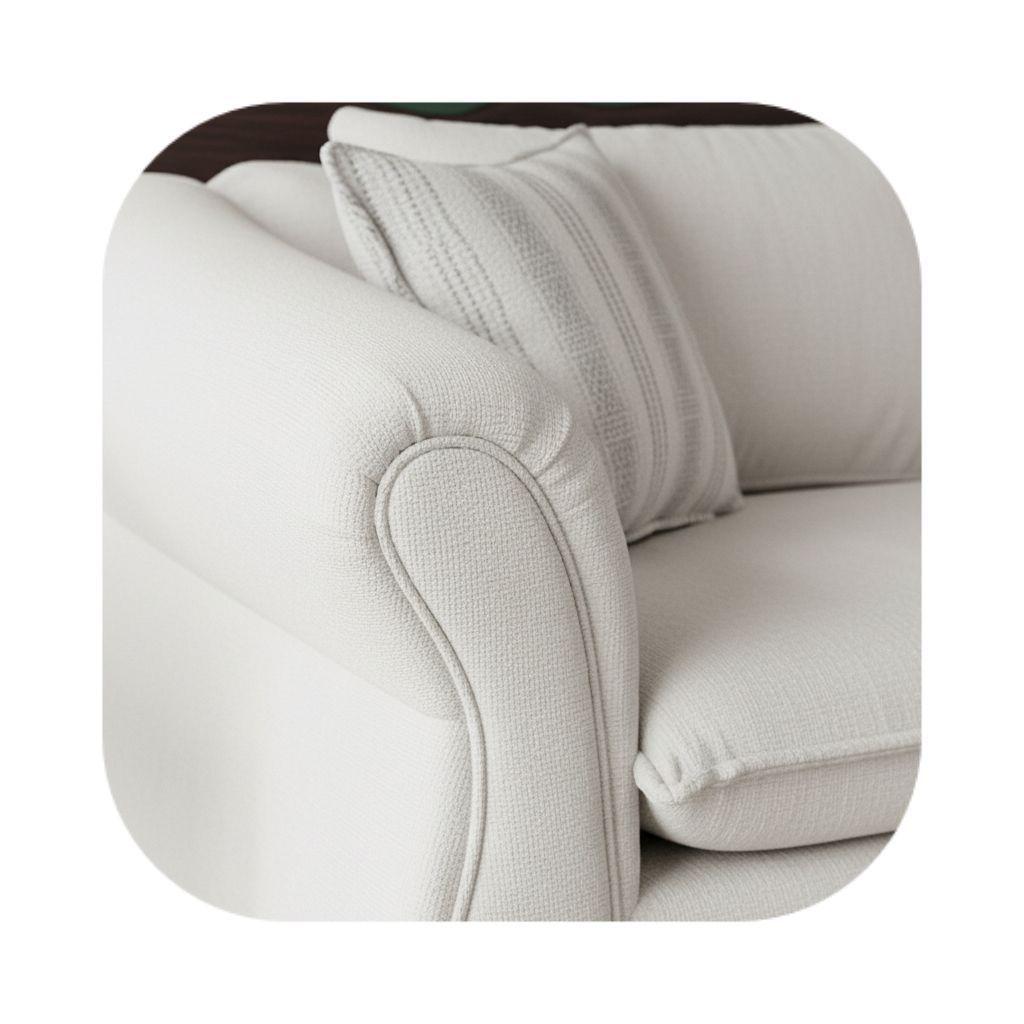 Living 311 Afgano blanco sofa resortes + 2 sitiales madera-1