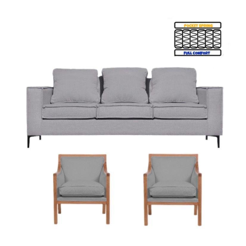 Living Urbano 311 Gris resorte pocket-1