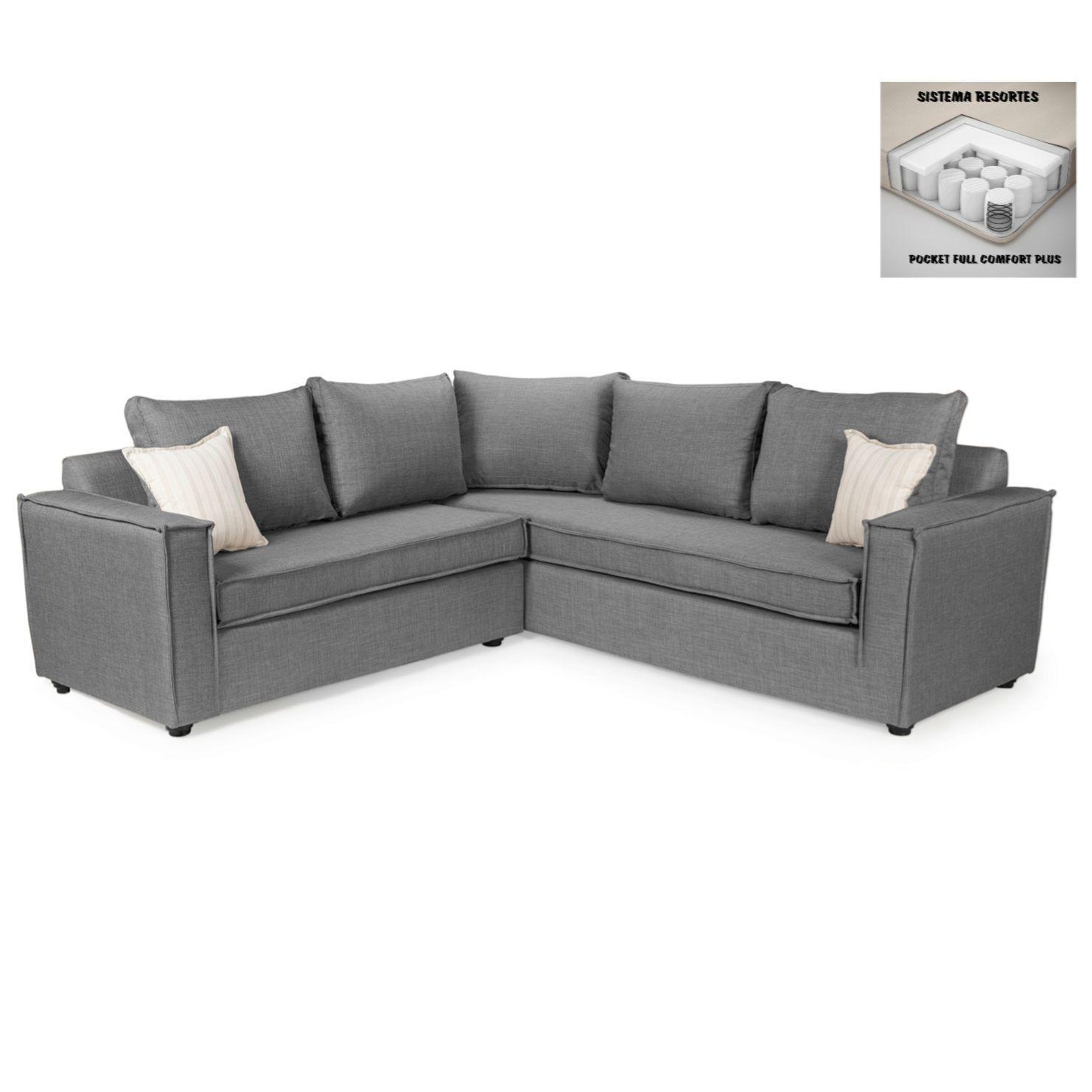 Seccional Matilda gris full comfort plus-2