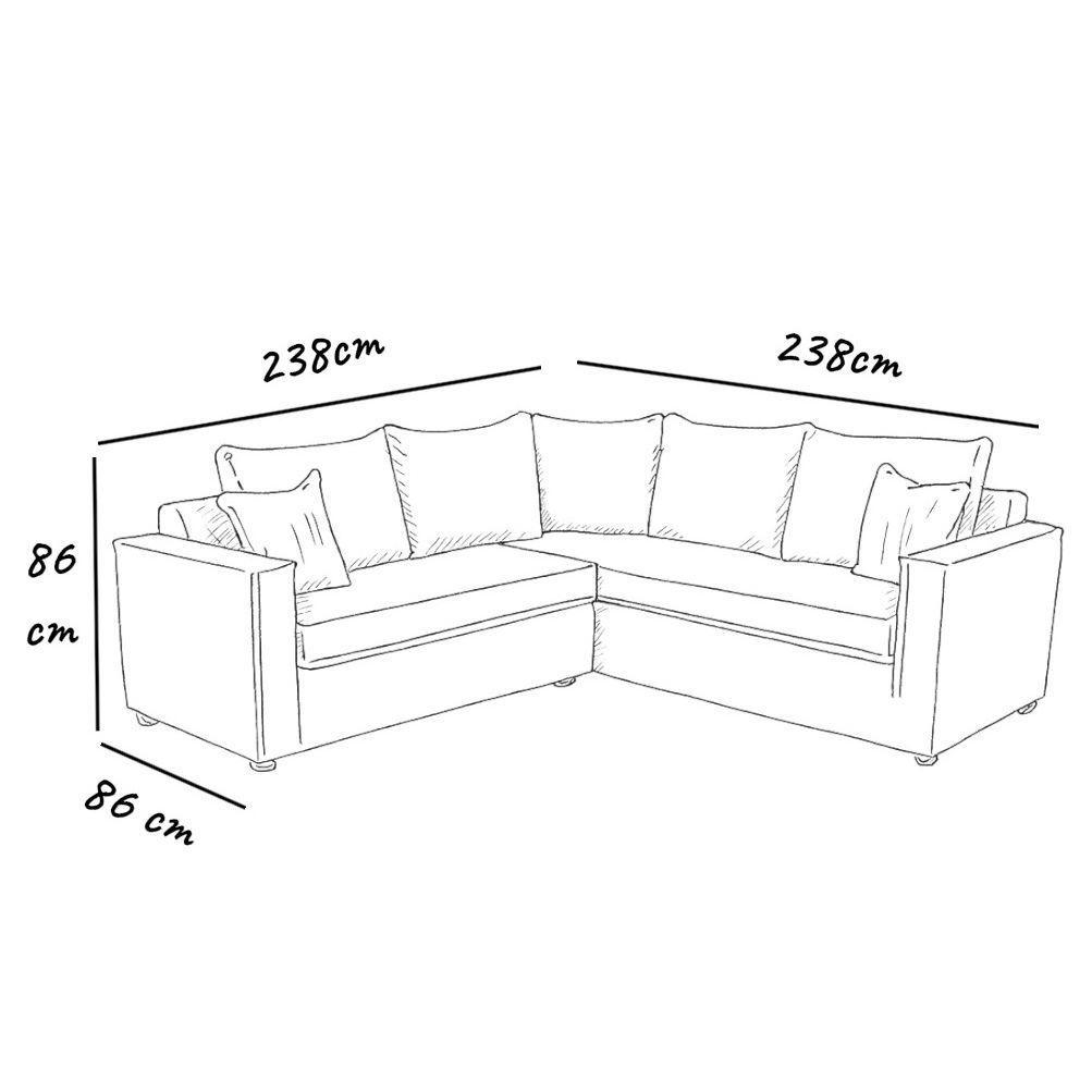 Seccional Matilda gris full comfort plus-3