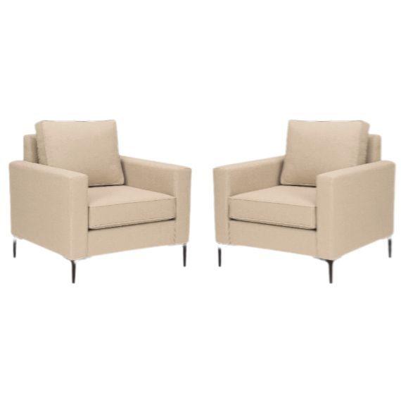 Living 311 Baco seccional mas 2 poltornas color beige  productos con resortes -2