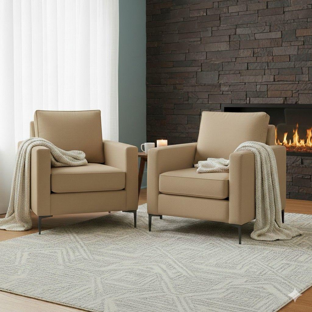 Living 311 Baco seccional mas 2 poltornas color beige  productos con resortes -3