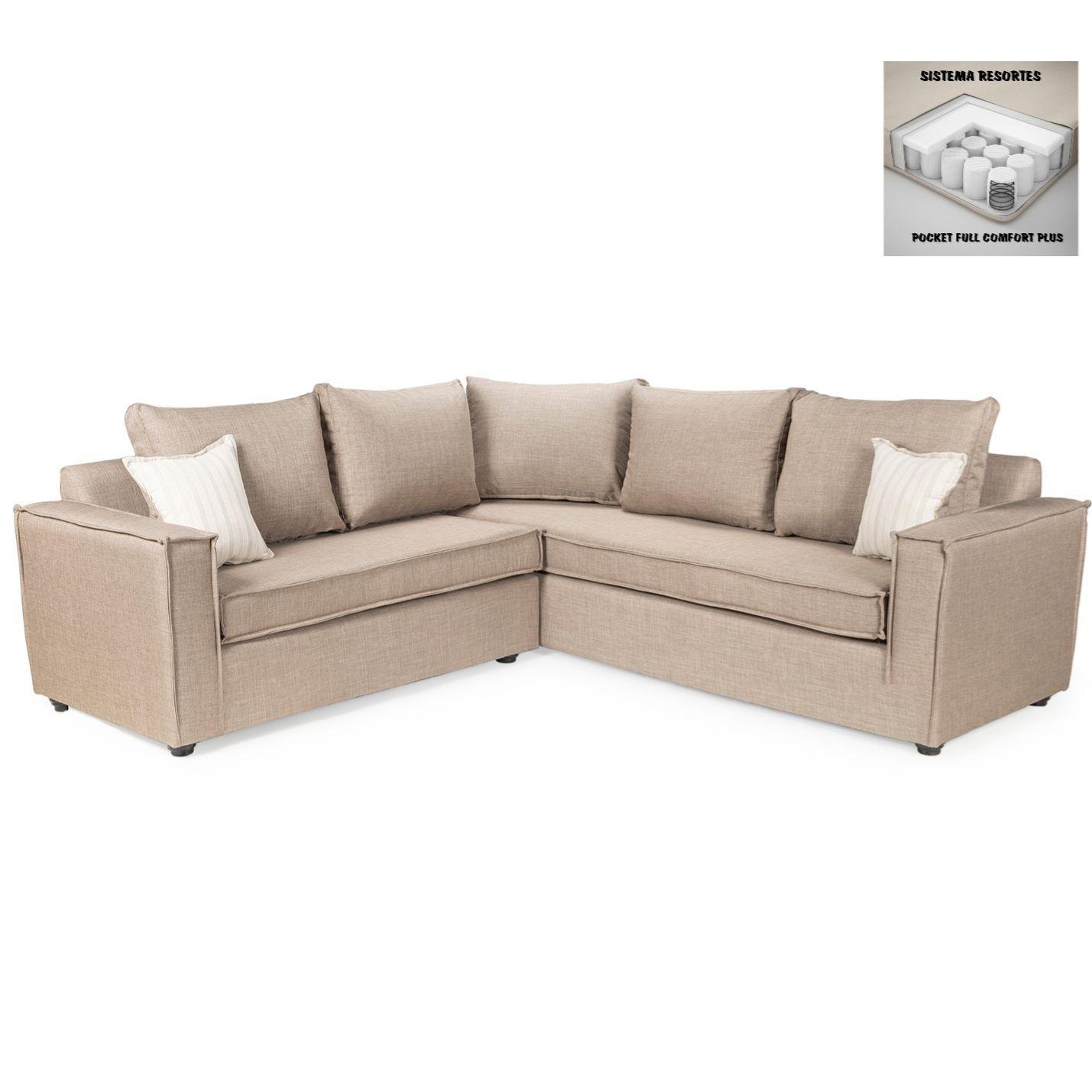 Seccional Matilda beige full comfort plus -2