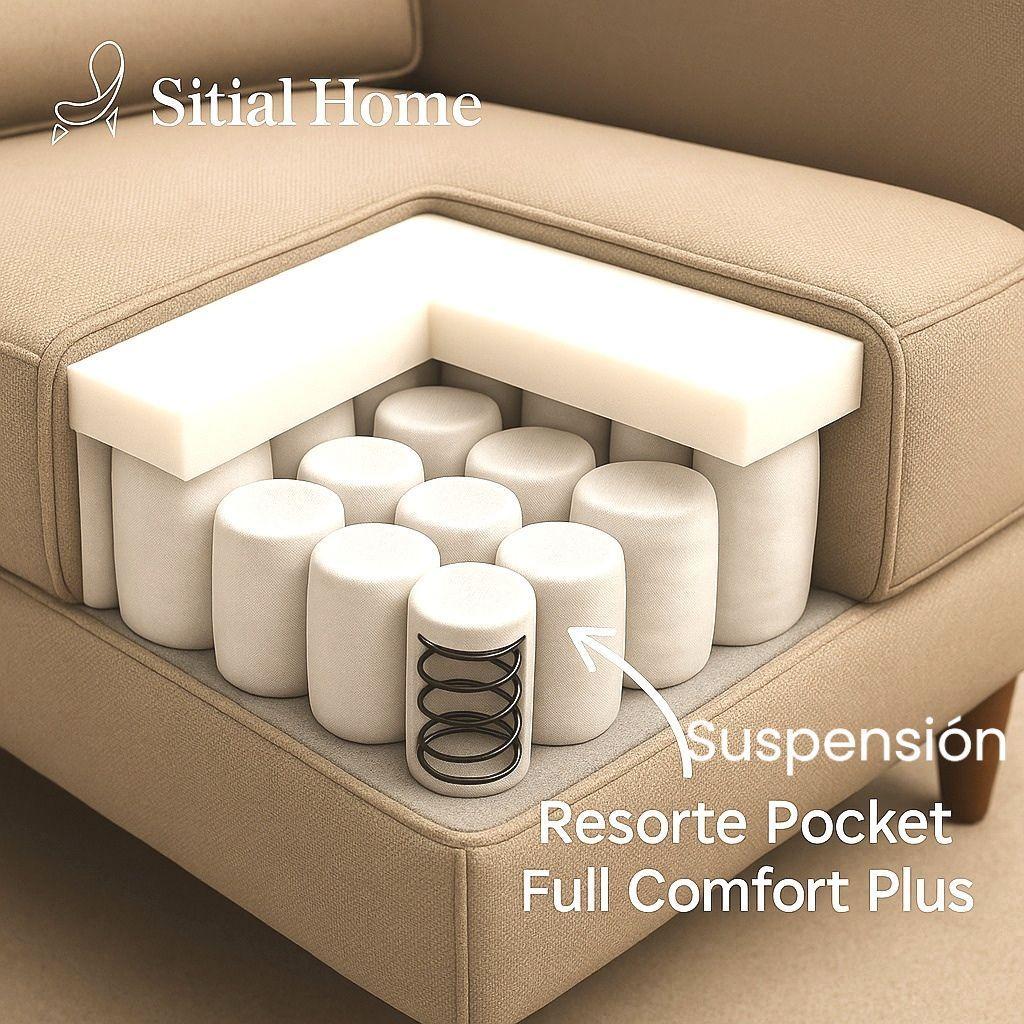 Seccional Matilda beige full comfort plus -2
