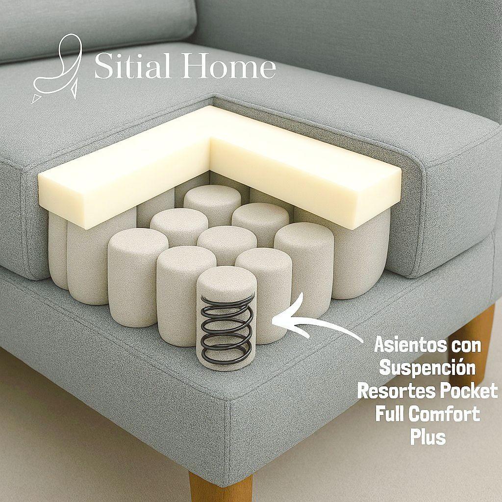 Living 311 Matilda gris seccional y 2 poltronas con resortes-2