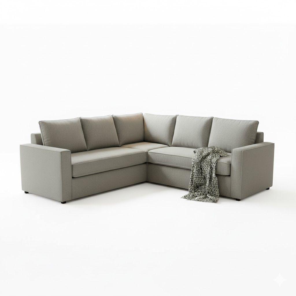 Living 311 Matilda gris seccional y 2 poltronas con resortes-2