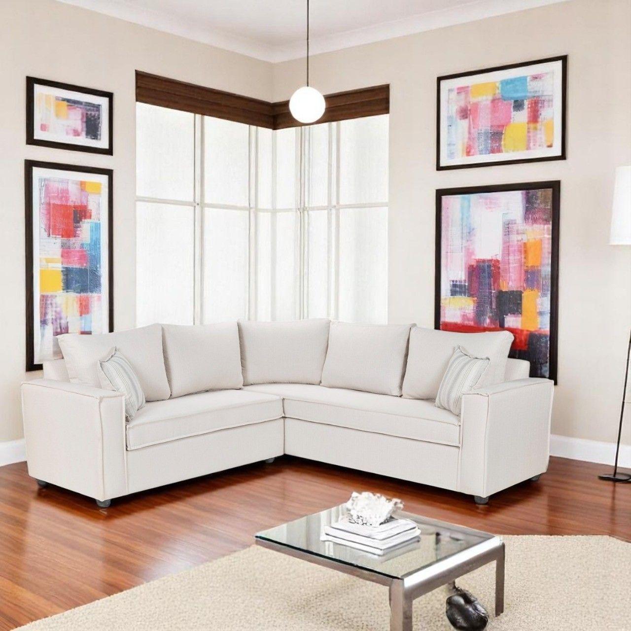 Seccional Matilda blanco full comfort plus-5