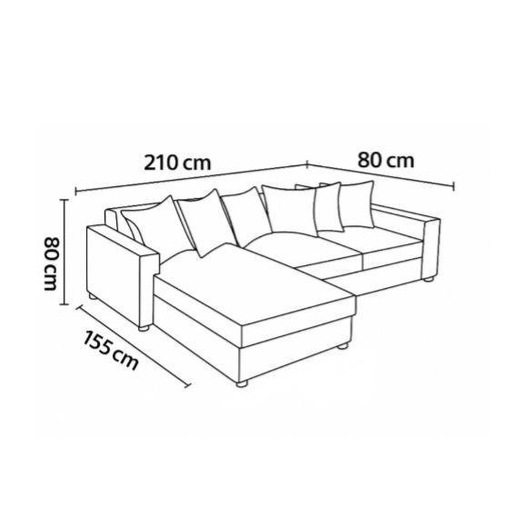 Living 311 Havanna gris seccional 3 cuerpos con resortes + 2 sitiales-3