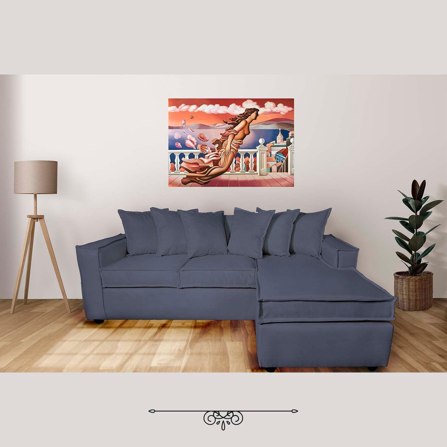 Sofa Intercambiable Baco 5 Cuerpos Gris Azul Resorte Pocket-2