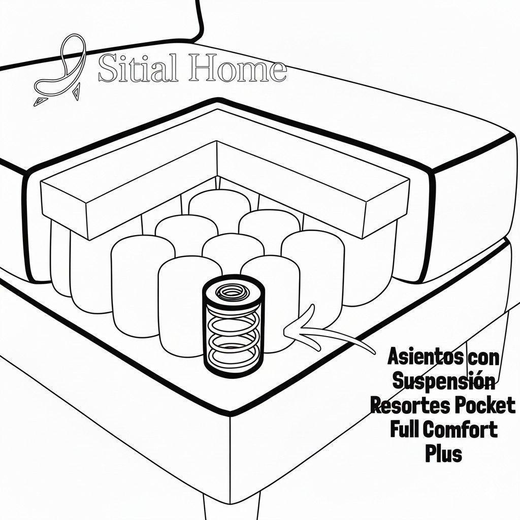 Living 311 Emiratos Blanco Seccional + 3 poltronas resortes-5
