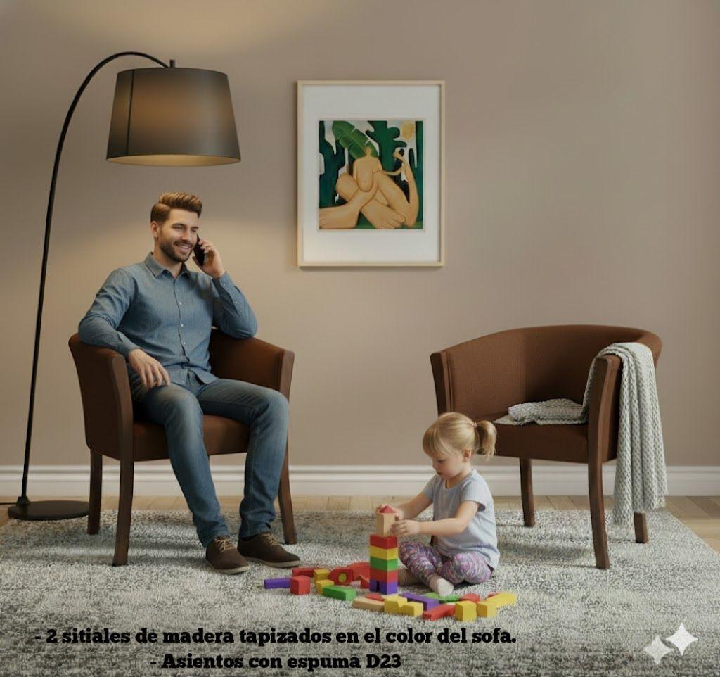 Living 311 Havanna cafe  seccional 3 cuerpos con resortes + 2 sitiales-3