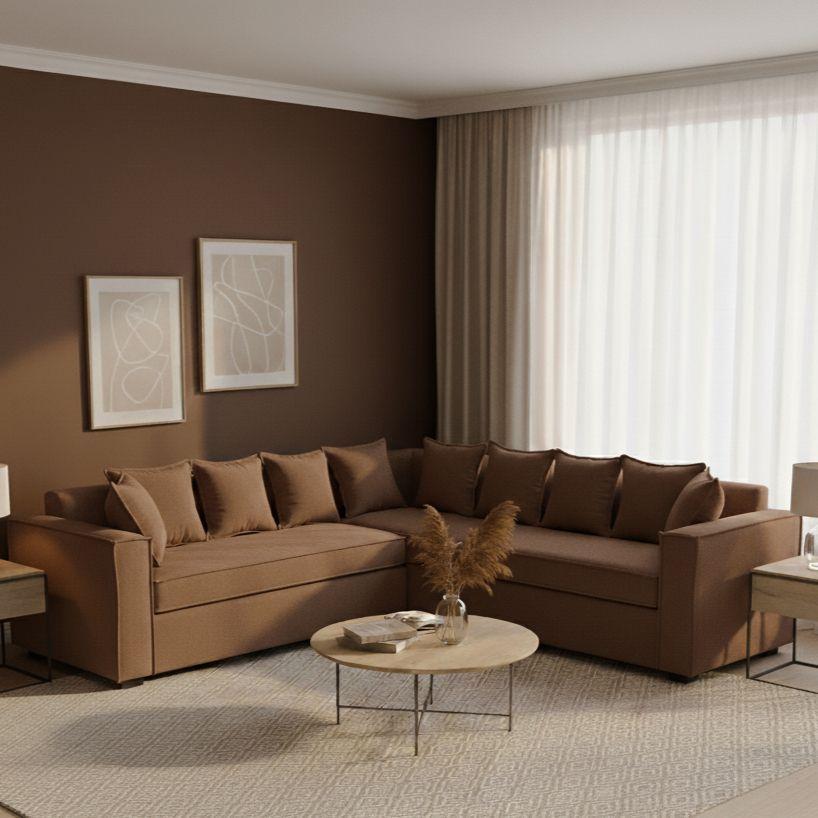 Living 311 Metropolitan Café Seccional con resortes+ 2 Sitiales -1