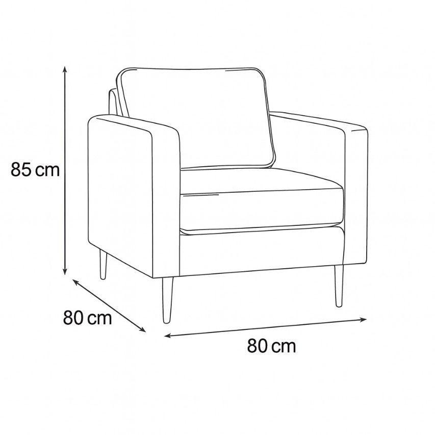 Living 311 Baco seccional mas 2 poltronas color crudo resortes pocket  -4