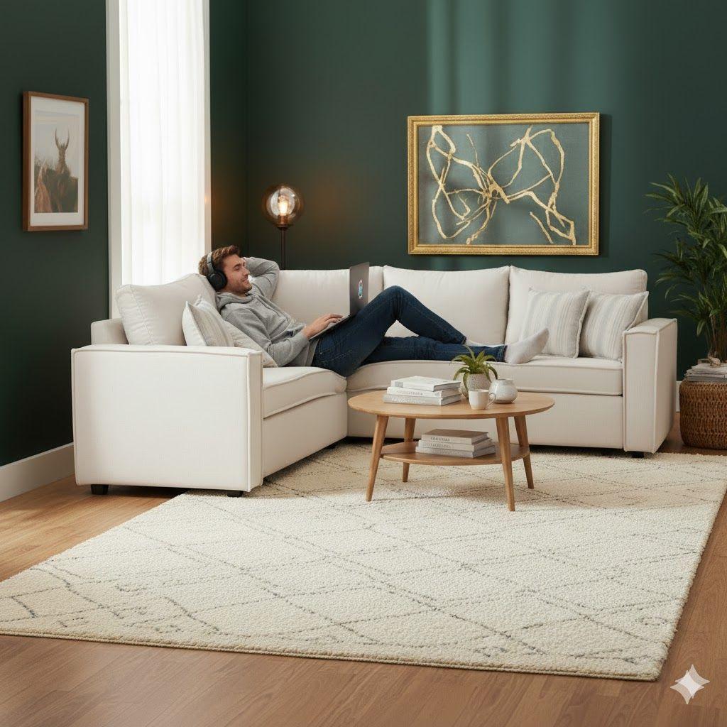 Living 311 Matilda blanco seccional y 2 poltronas con resortes-2