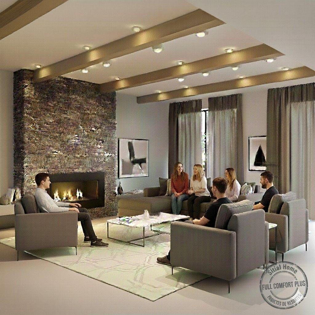 Living 311 Emiratos Marengo Seccional + 3 poltronas resortes-1