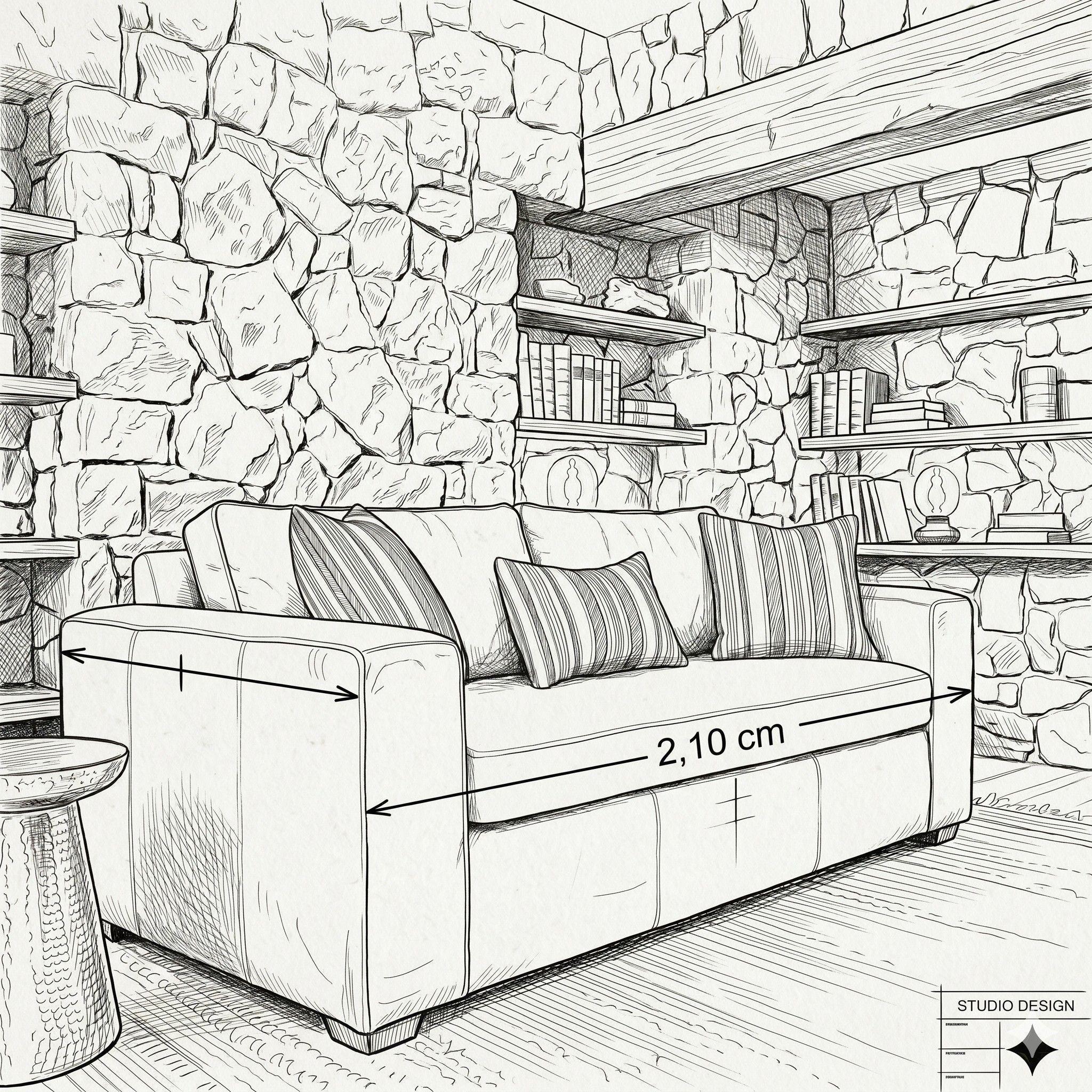 Living 311 Europa Gris claro sofa 3 cuerpos con resortes + 2 sitiales de madera -3
