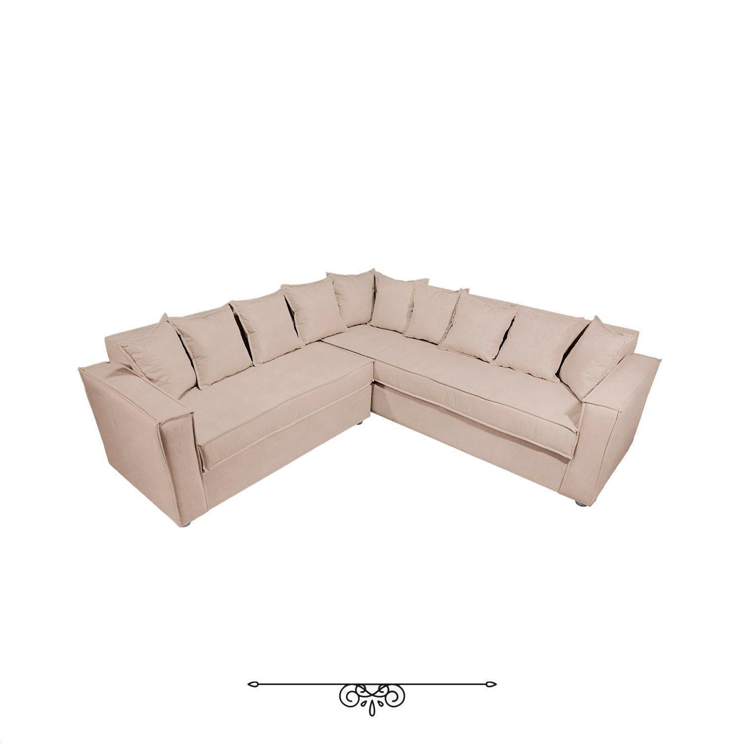 Seccional 6 Cuerpos Baco Beige Resorte Pocket  -2