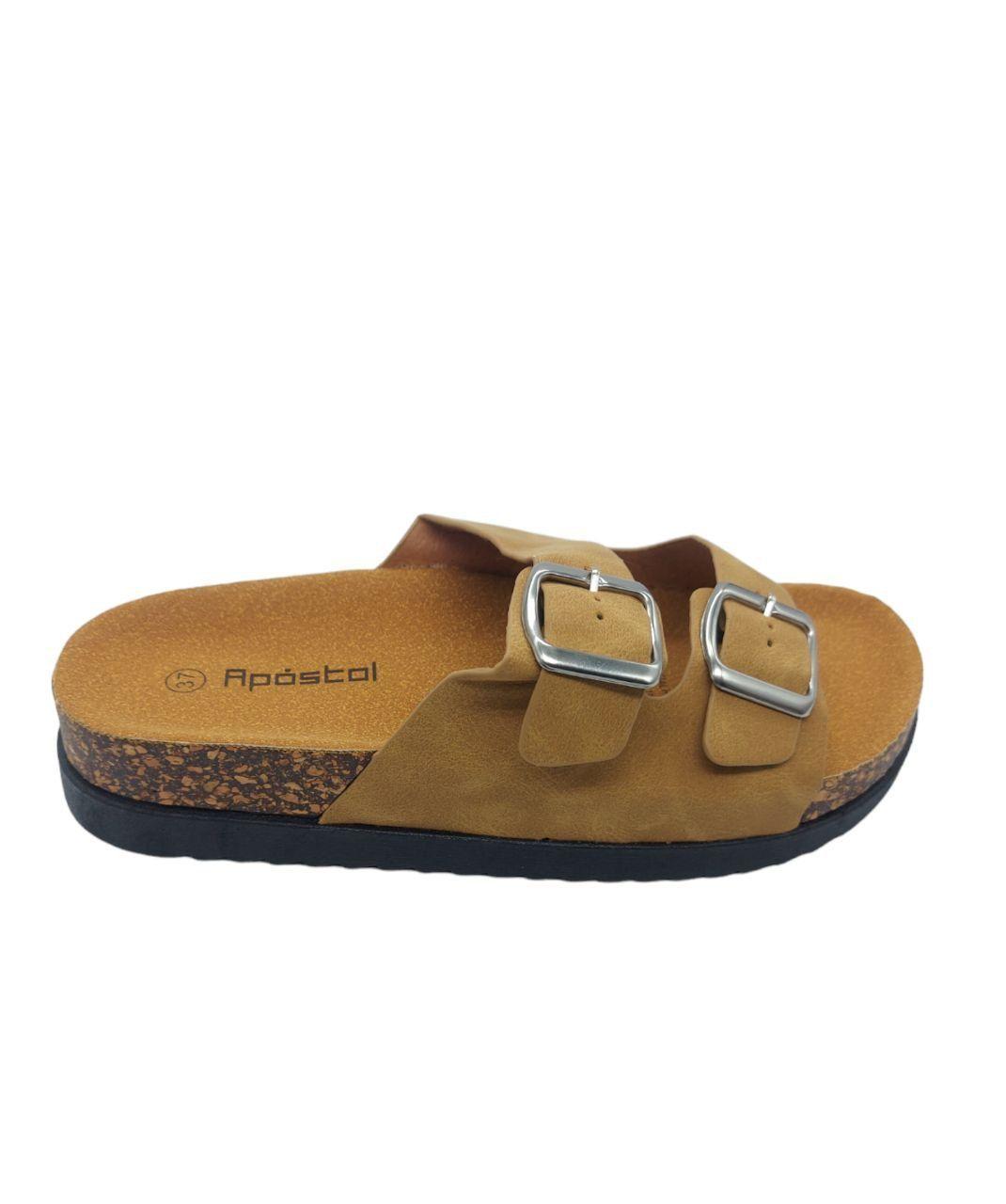 Chalas Sandalias De Corcho Con Doble Hebilla Mujer 5086-1 -1