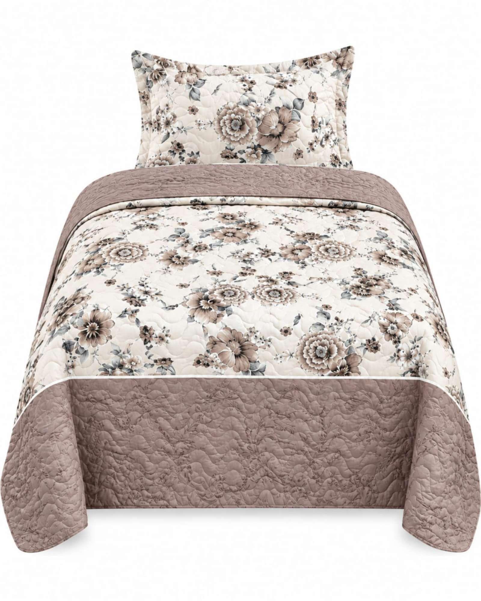 Juego Cubrecama Quilt Verano 1.5 Plazas + Juego De Sábanas 04-5