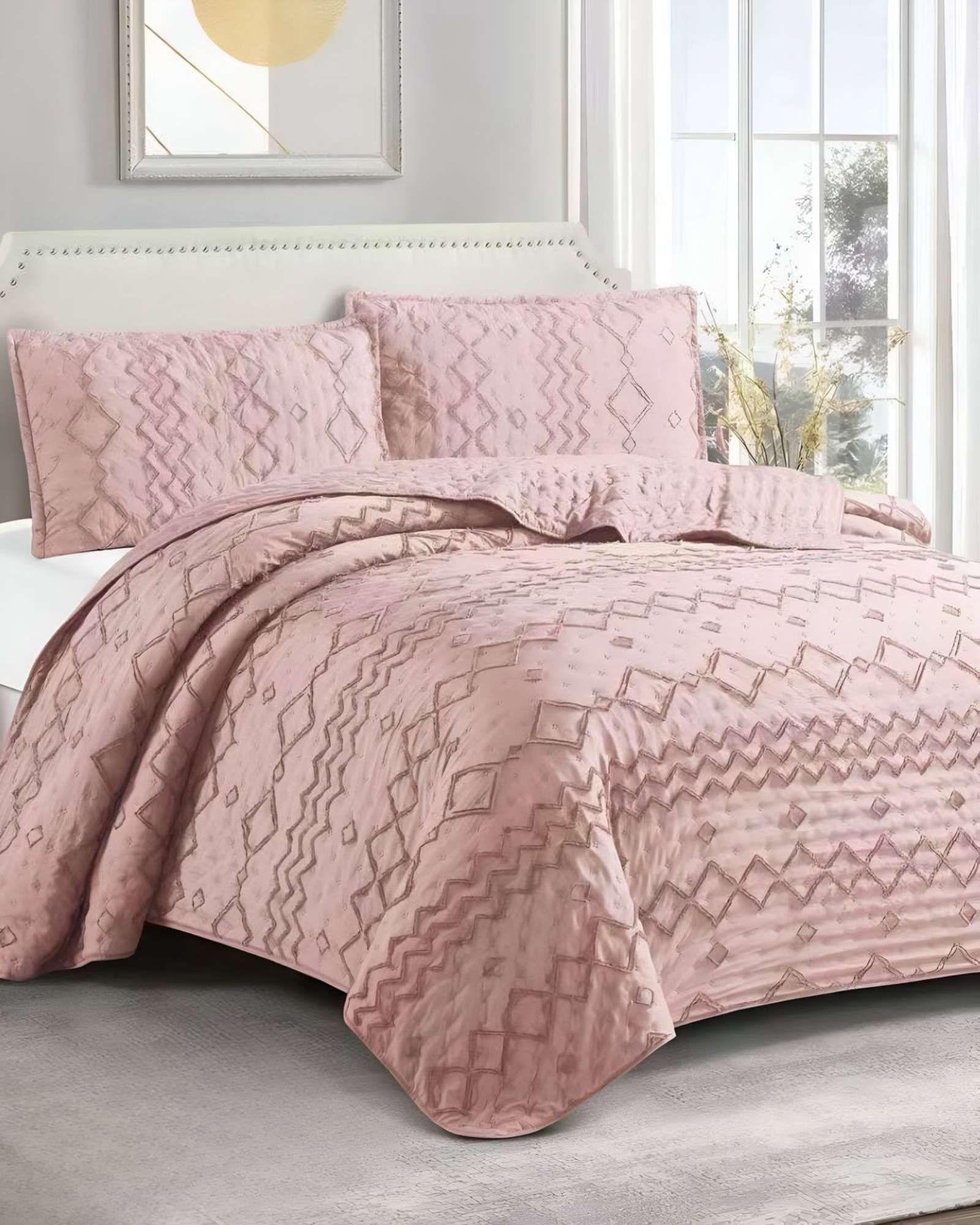CUBRECAMA QUILT TUFTING DE LUJO SUAVE PLAZA Y MEDIA t05-2