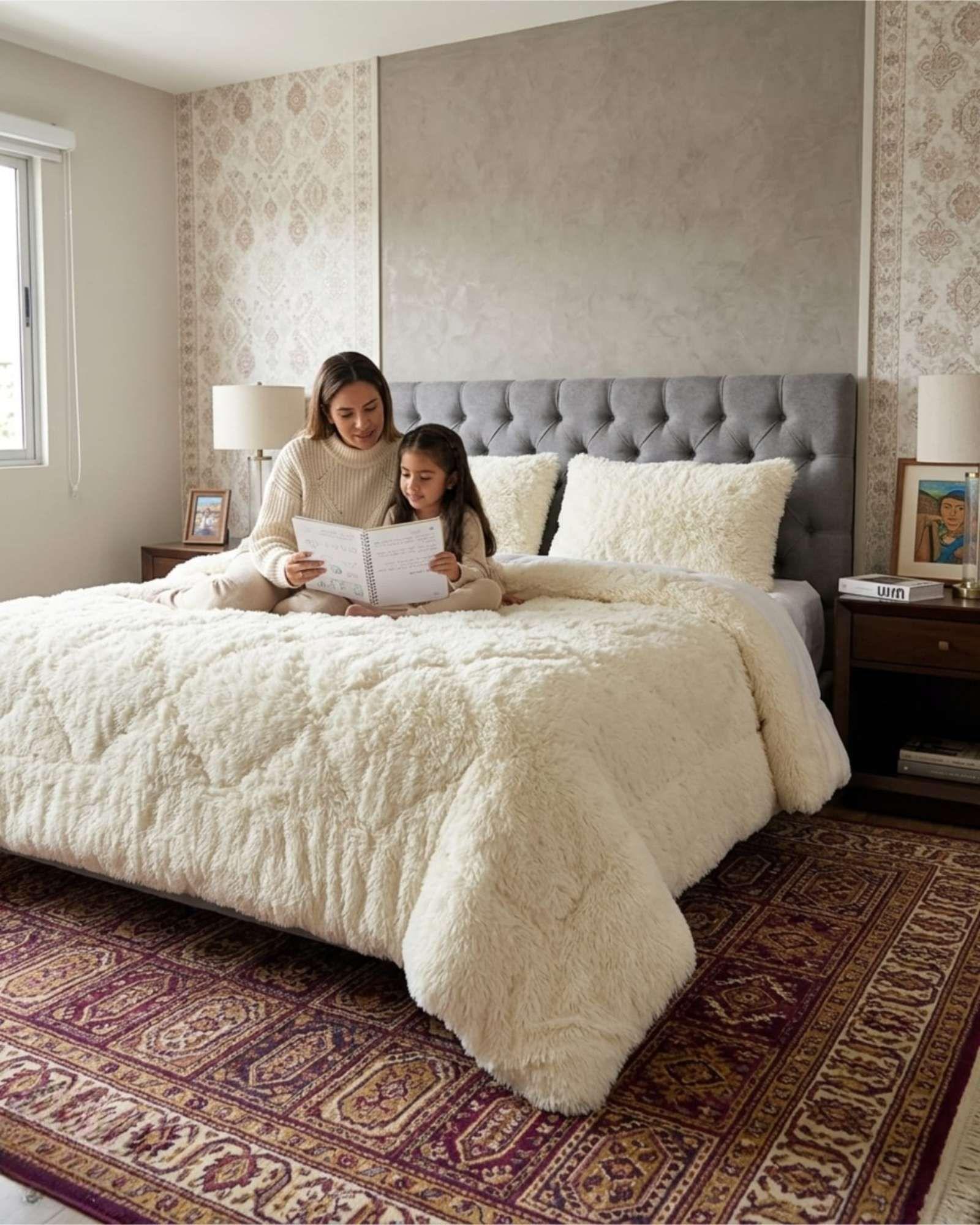 Plumón 2 Plazas Chiporro Sherpa Extra Cálido + Fundas beige-4