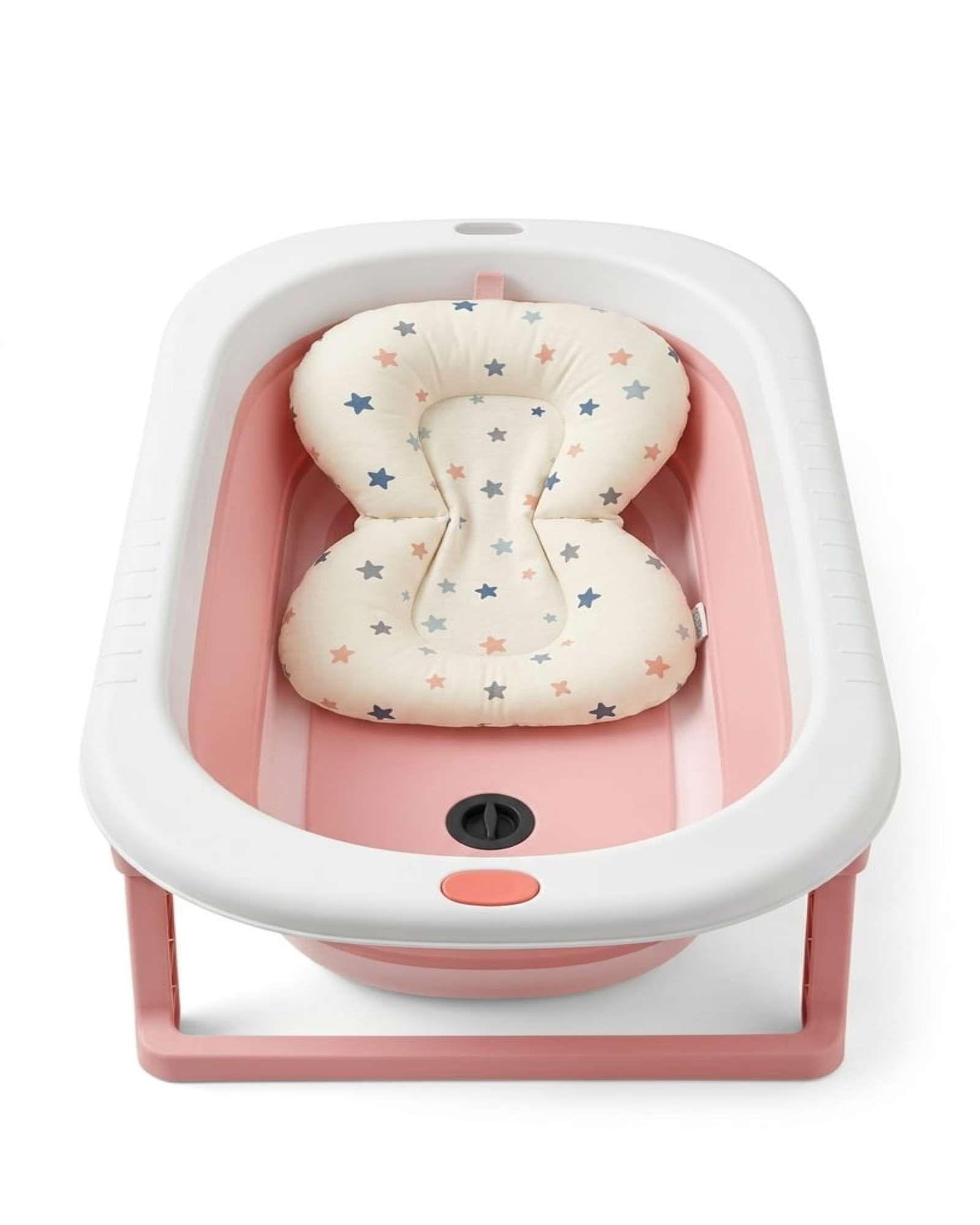 Bañera Plegable Premium Termómetro Digital + Cojín Ergonómico Antideslizante C2-3
