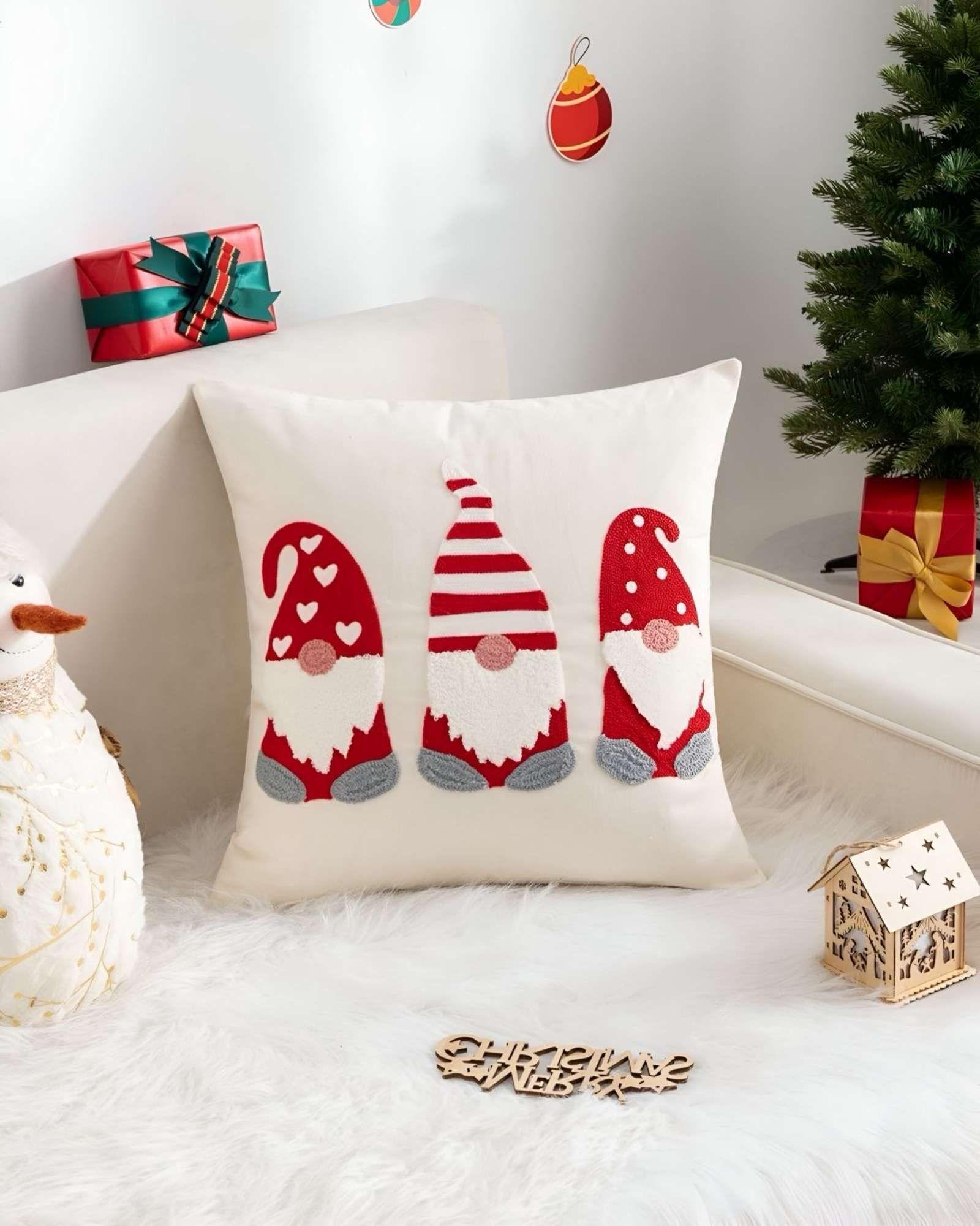 SET DE 4 FUNDAS DE COJIN PARA NAVIDAD K4-1