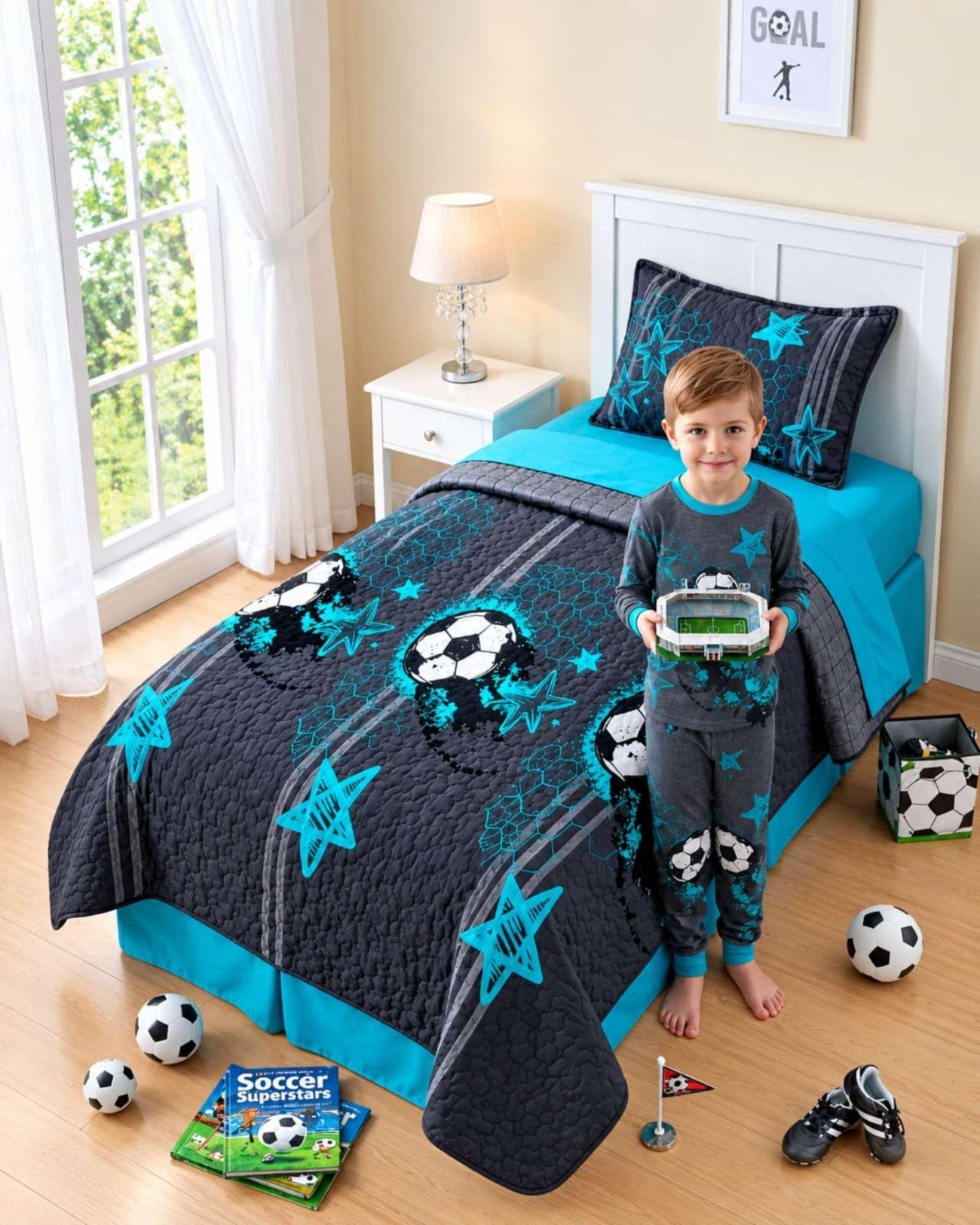 Juego Cubrecama Quilt Verano 1.5 Plazas + Juego De Sábanas 17-0