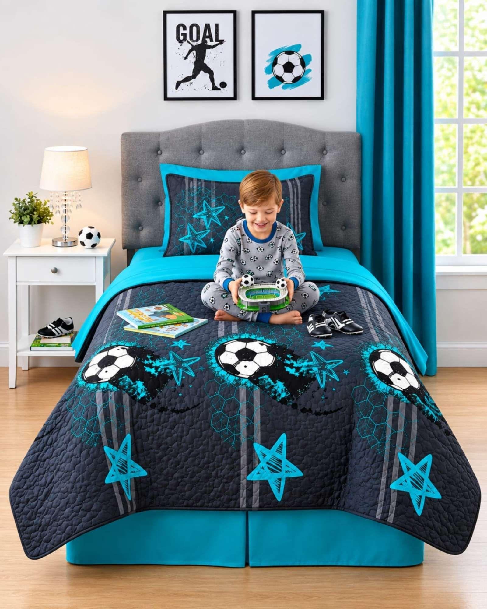 Juego Cubrecama Quilt Verano 1.5 Plazas + Juego De Sábanas 17-1