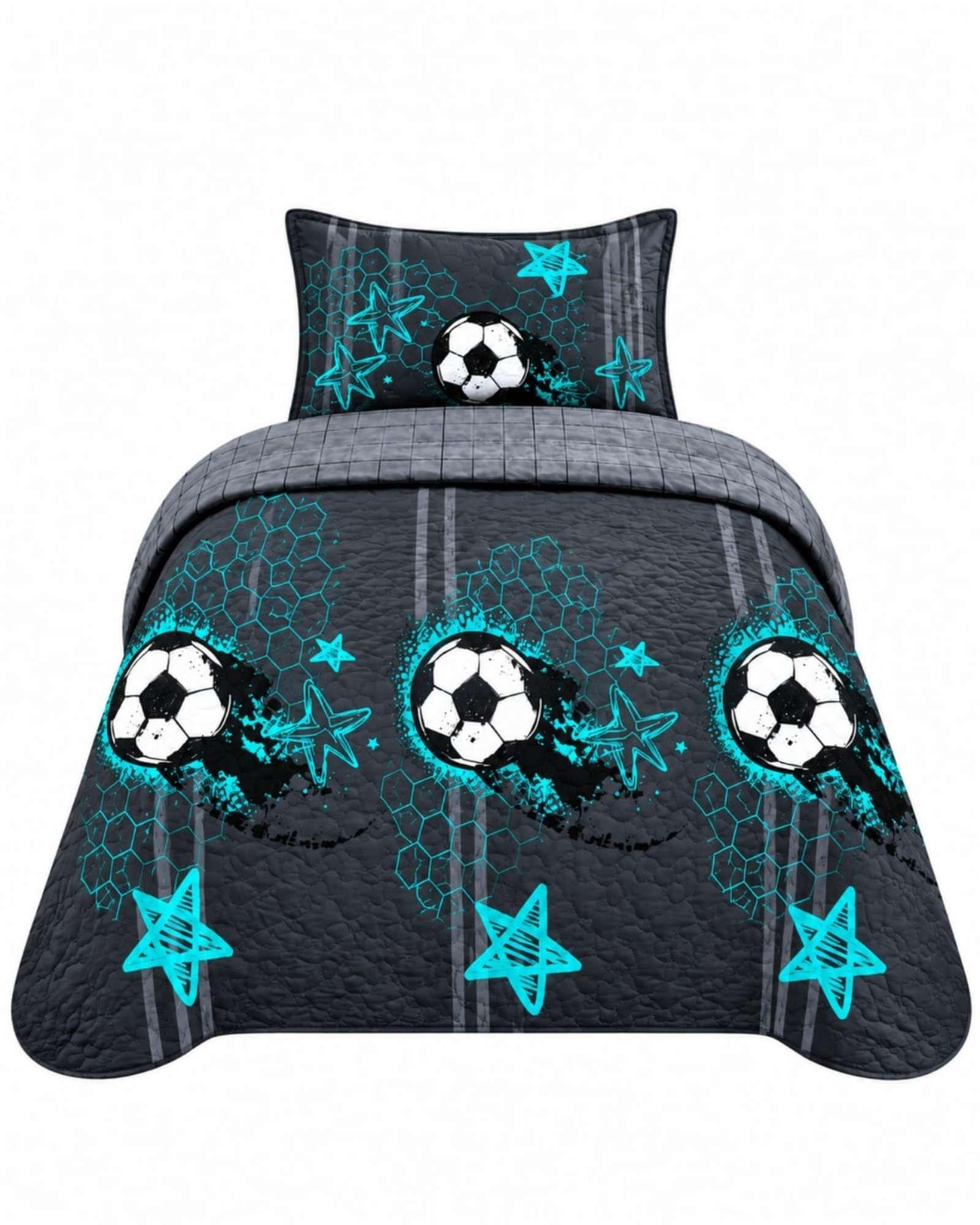 Juego Cubrecama Quilt Verano 1.5 Plazas + Juego De Sábanas 17-5