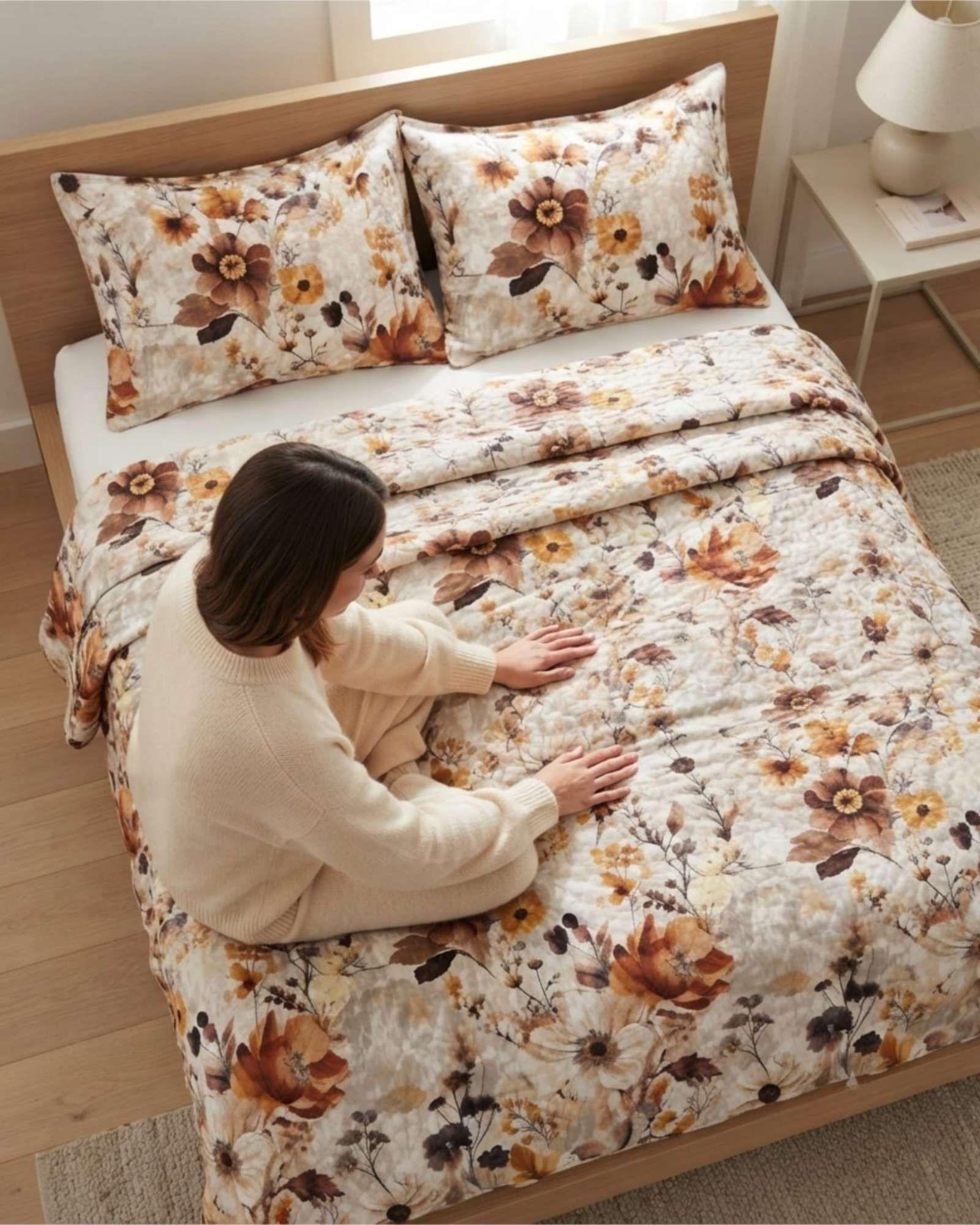 Cubrecama Delgado 2 Plazas Transpirable Con Fundas Mas Almohadas m3-0