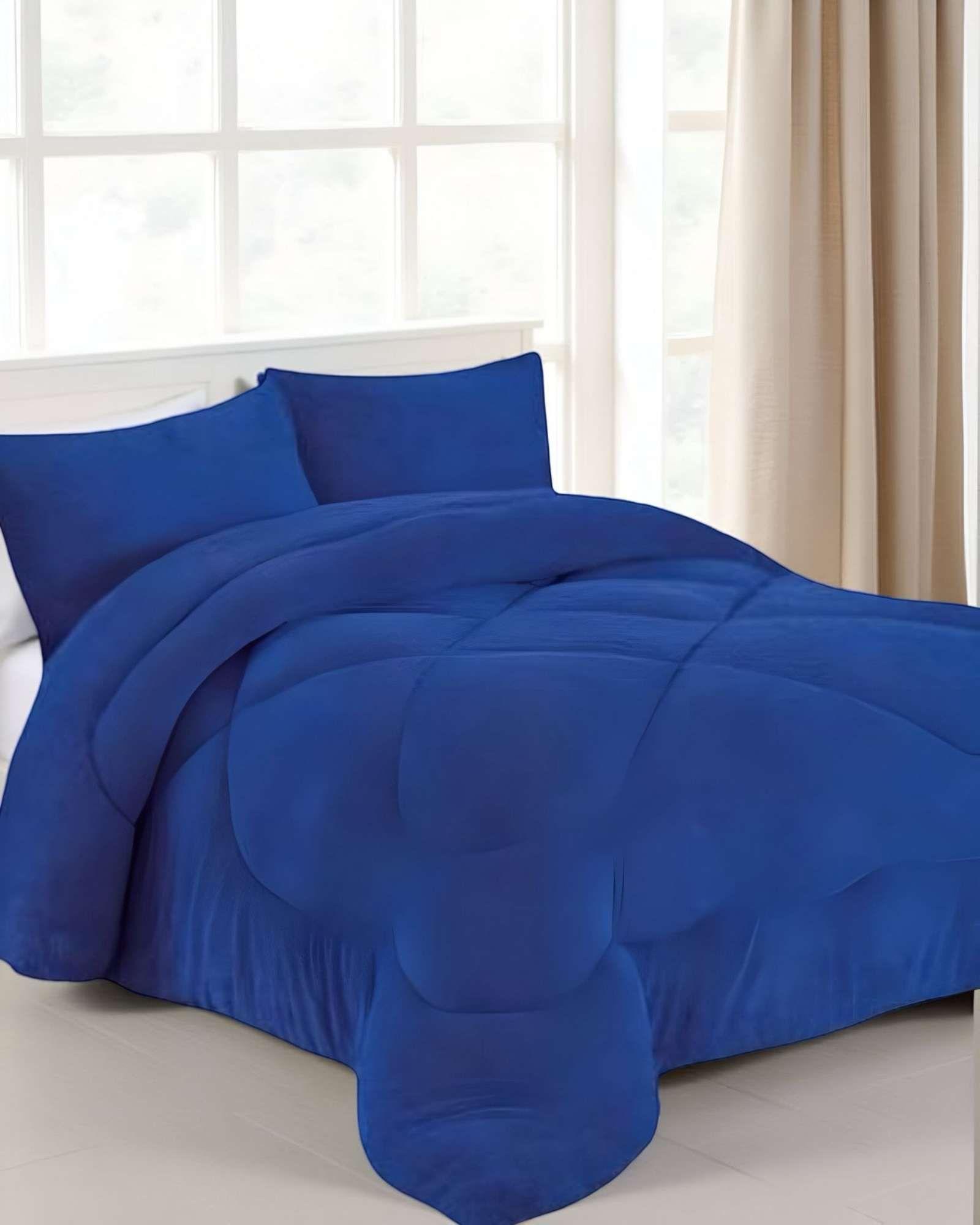 COBERTOR ELEGANTE DE INVIERNO UNICOLOR PLUSH CON CHIPORRO PLAZA Y MEDIA S58-0