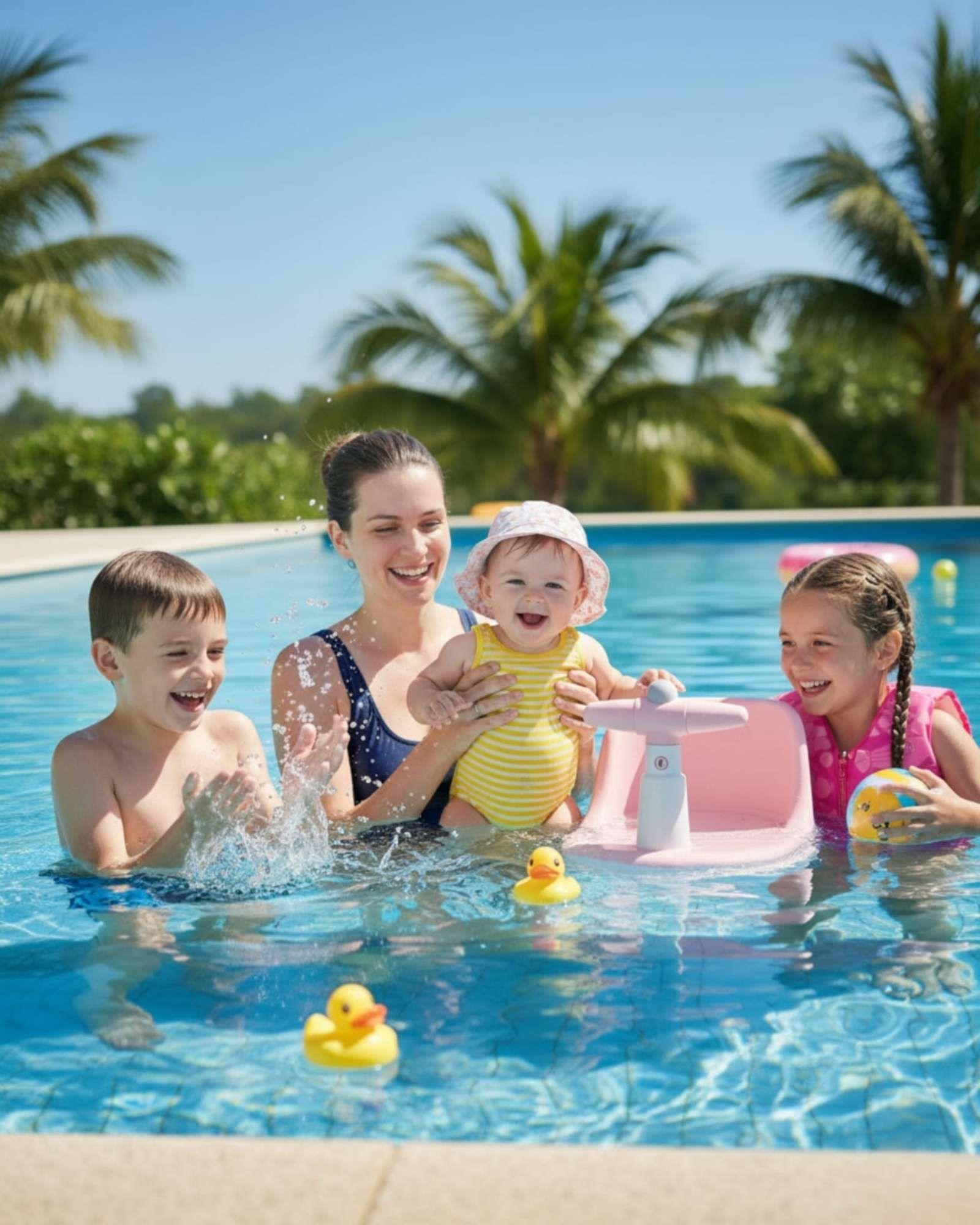 Silla De Baño Para Bebe Con Sonidos Y Manubrio Didáctico color Rosa-4