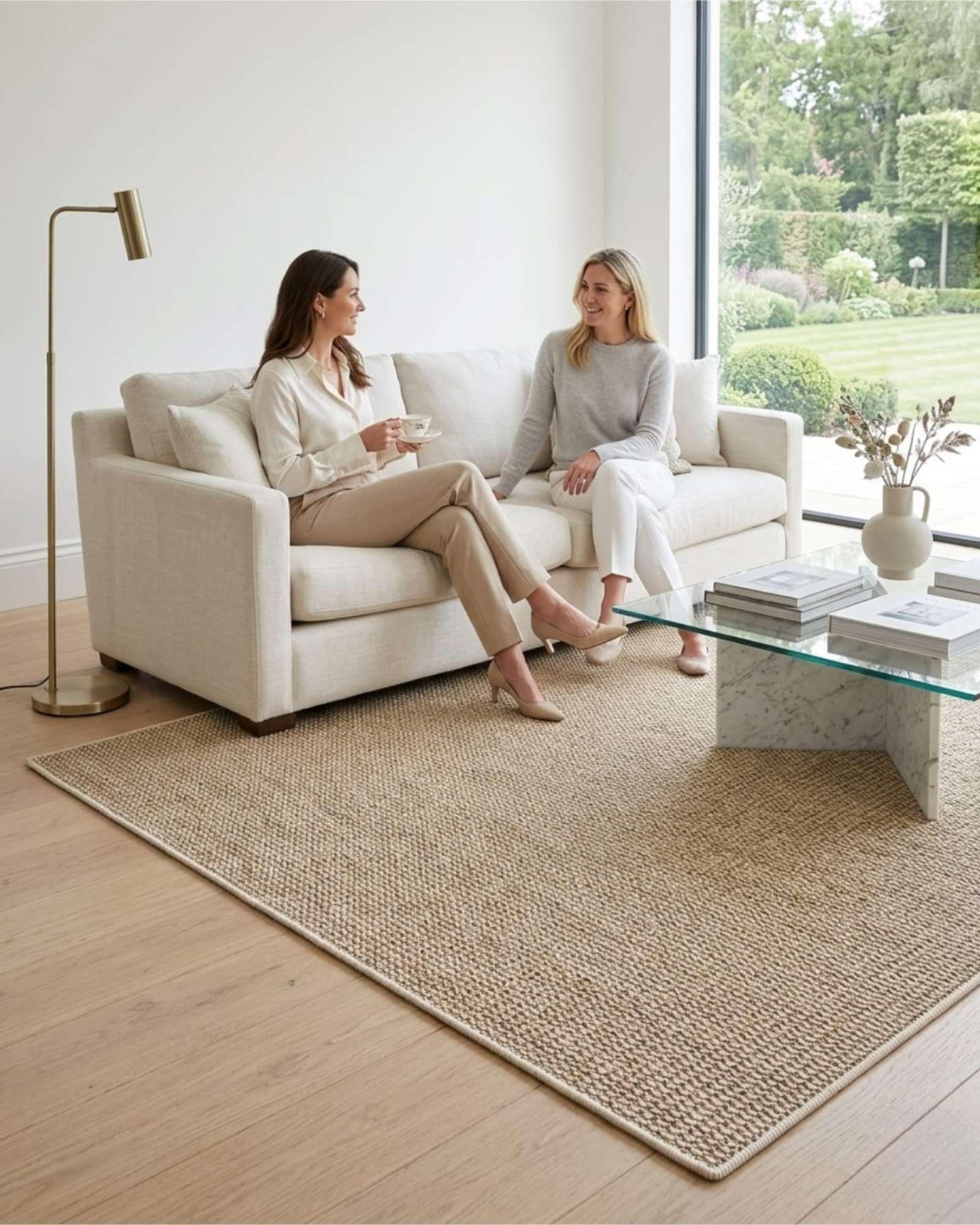 Alfombra Resistente Tejida cuadrada modelo Piña 200X240 beige-4