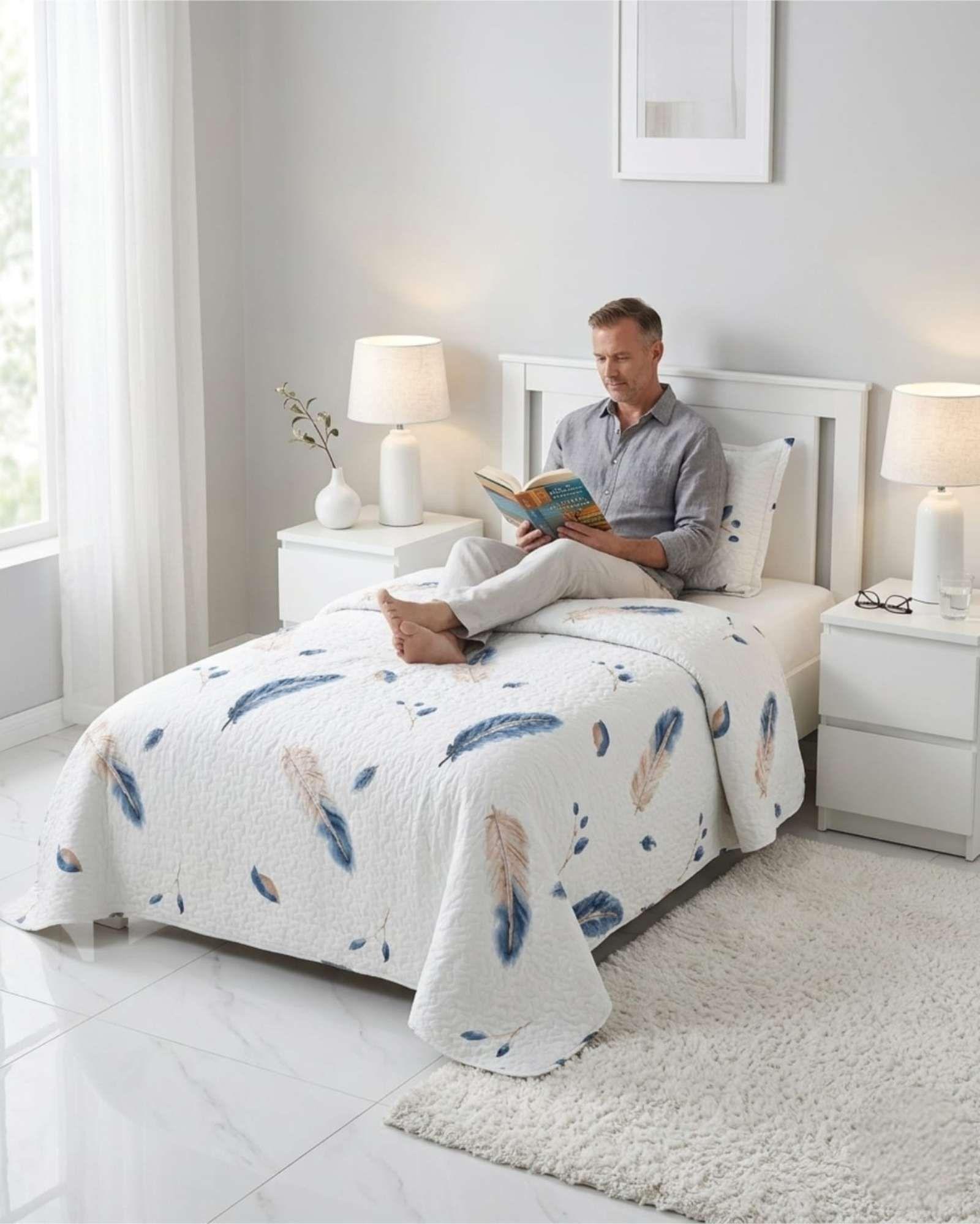 Cubrecama Quilt Verano Plaza Y Media Estampado Temática a14-1