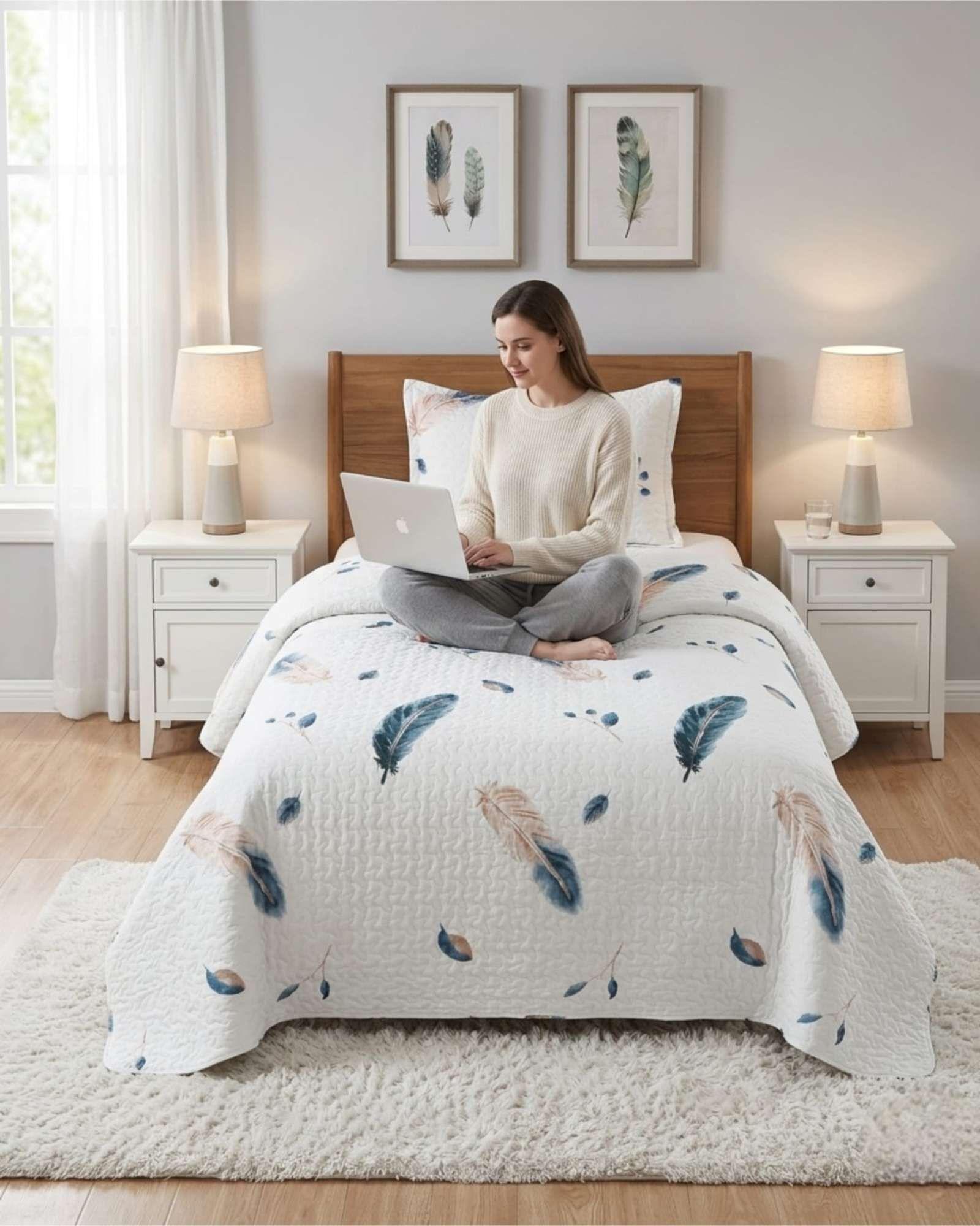 Cubrecama Quilt Verano Plaza Y Media Estampado Temática a14-2