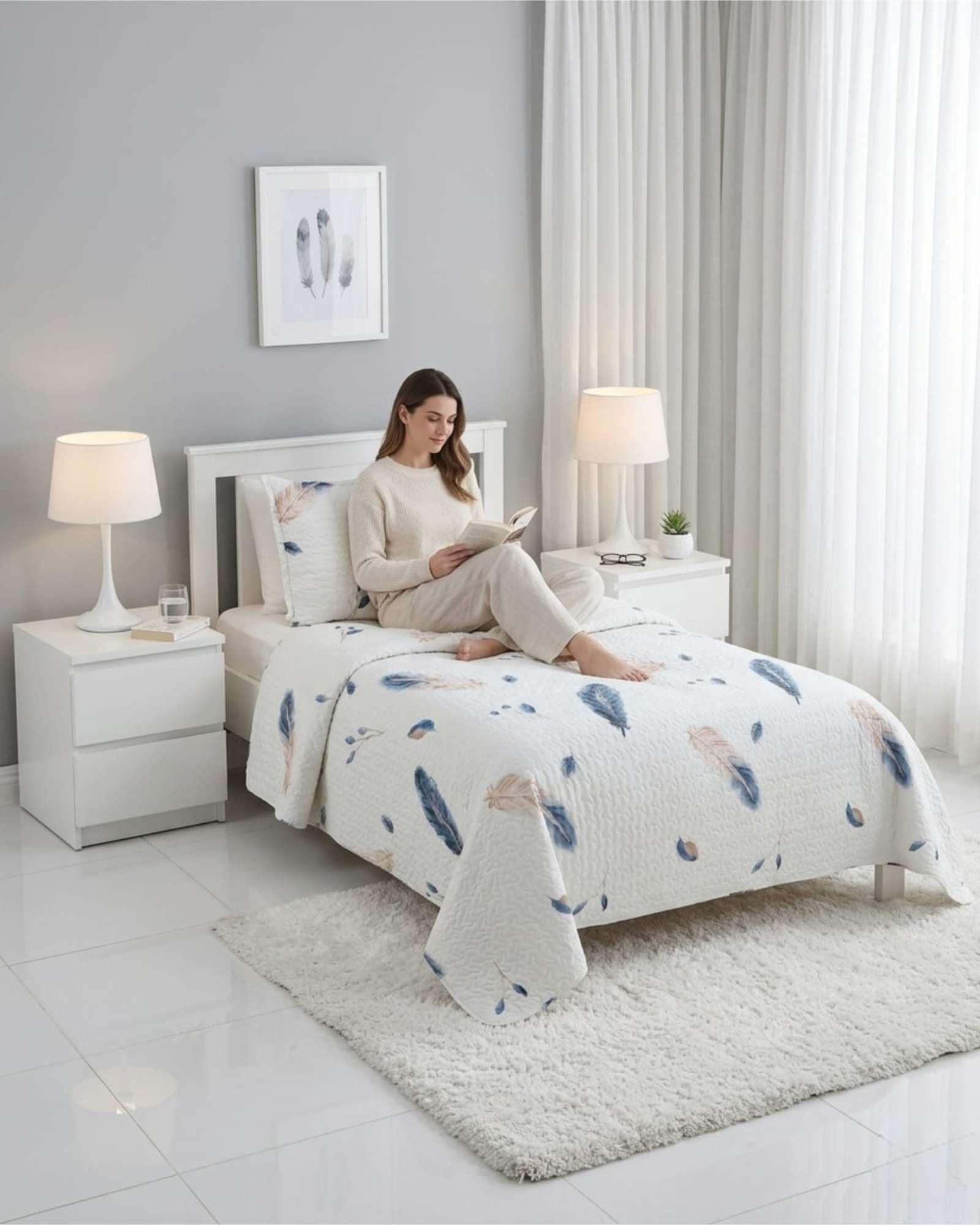 Cubrecama Quilt Verano Plaza Y Media Estampado Temática a14-4