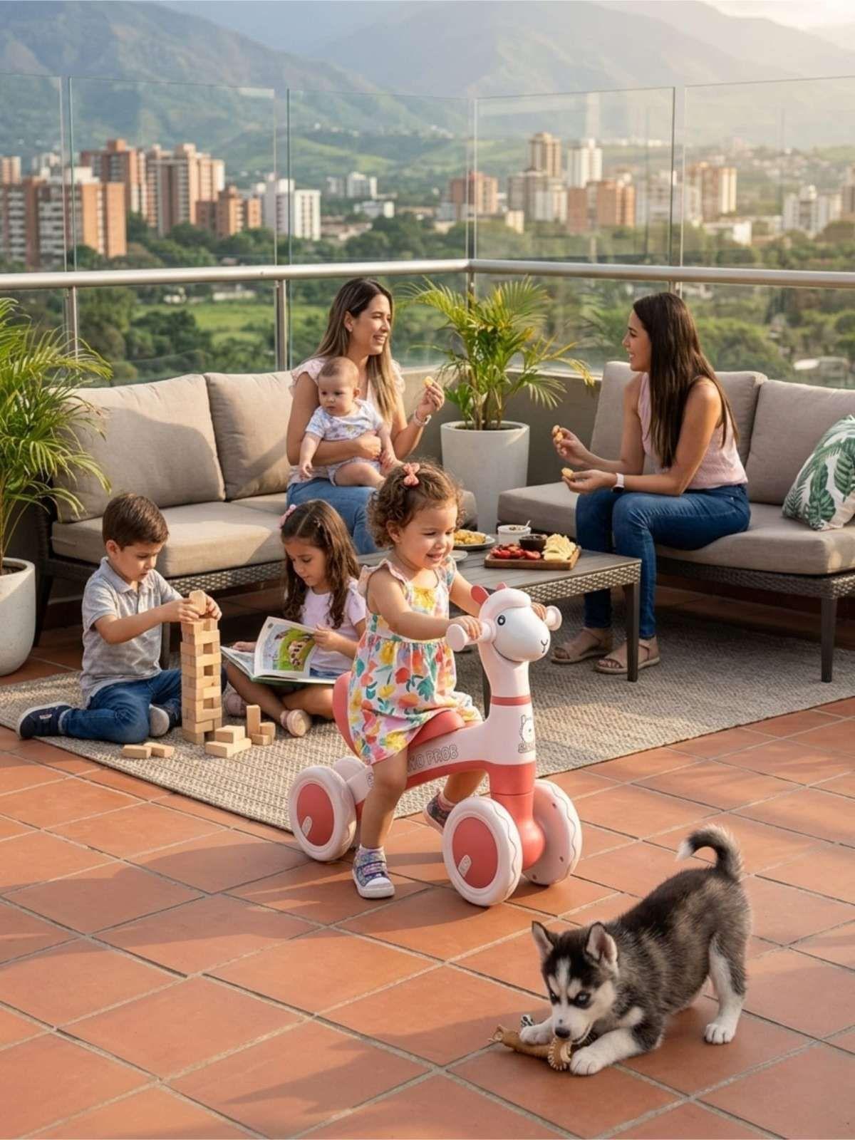 Bicicleta de Equilibrio para Bebés con Ruedas Antideslizantes rosa-2