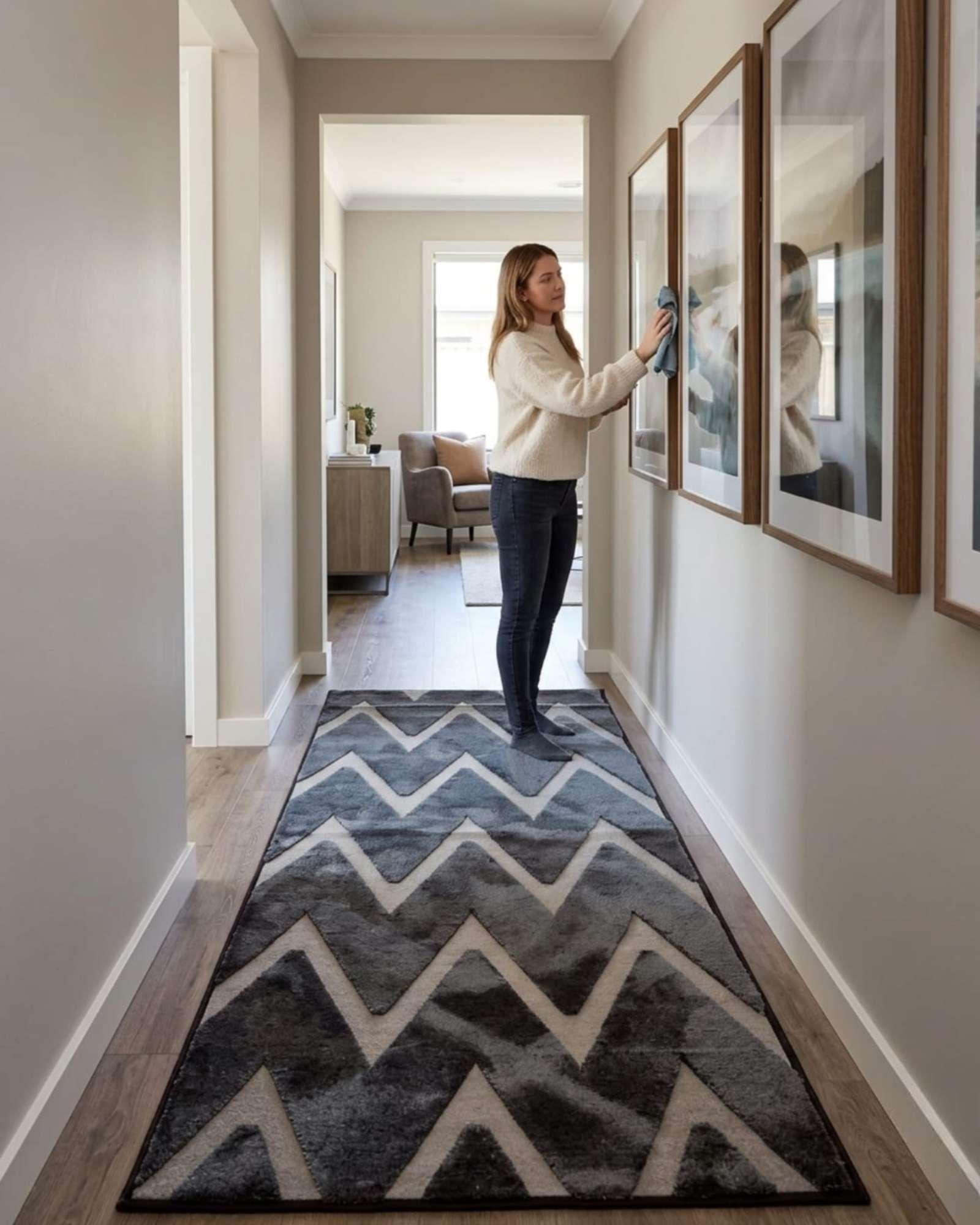 Alfombra Pasillera Moderna Diseño Jacquard 60x160cm m6-2