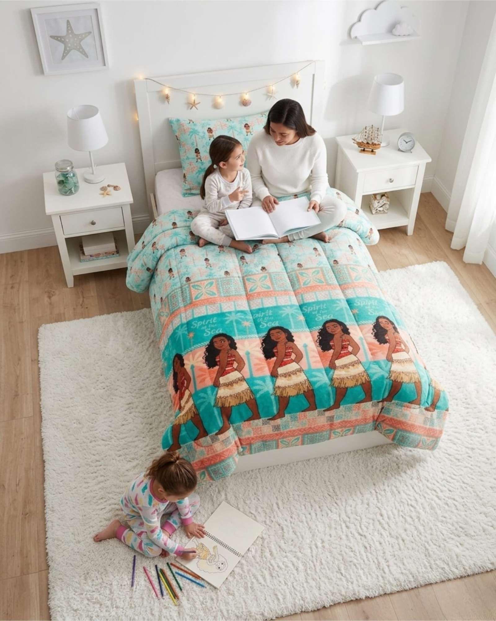 Cubrecama Plumon Infantil Diseño Tropical Turquesa Plaza y Media-4