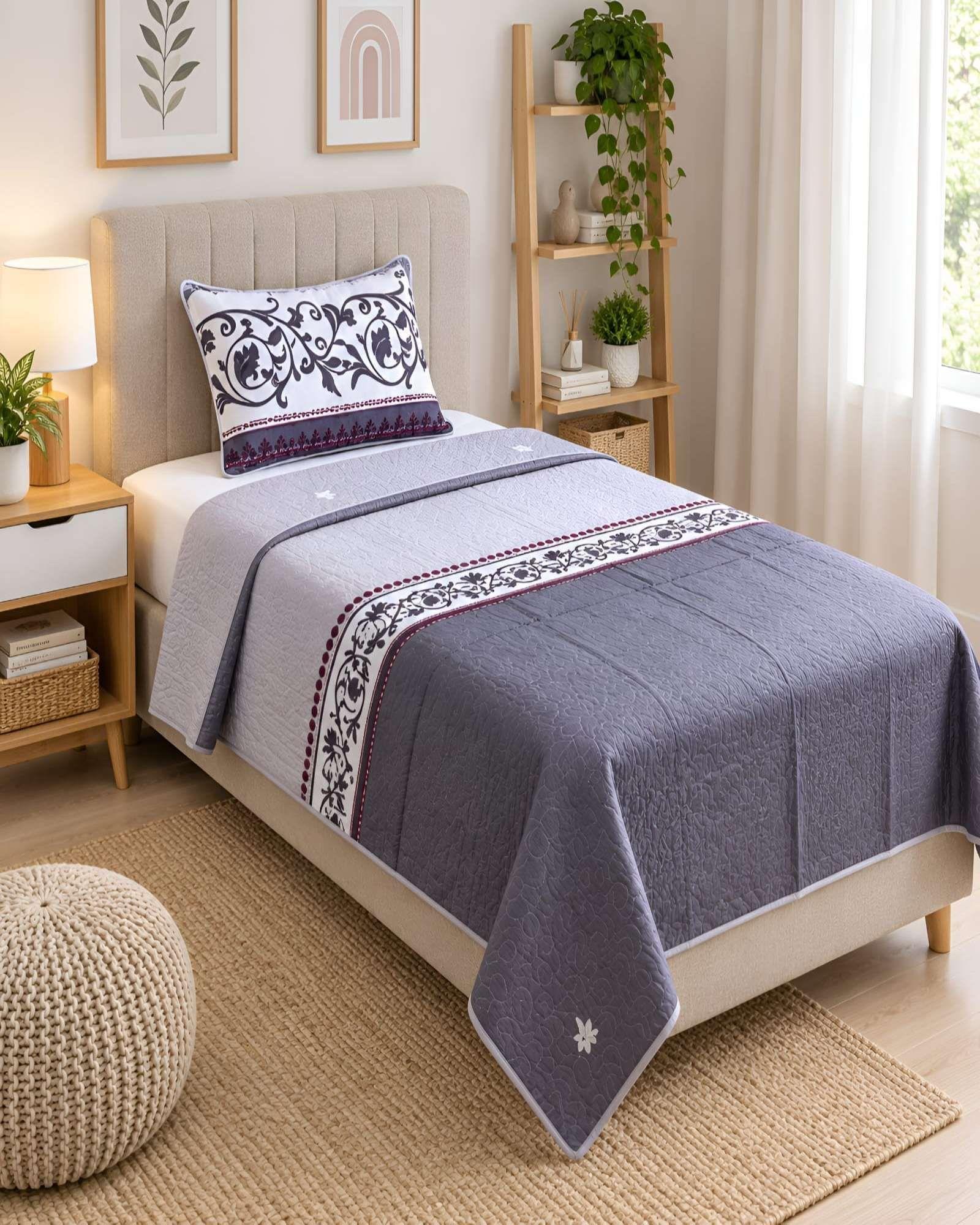 Cubrecamas Quilt De Verano Plaza y Media Ligero Y Transpirable m3-0