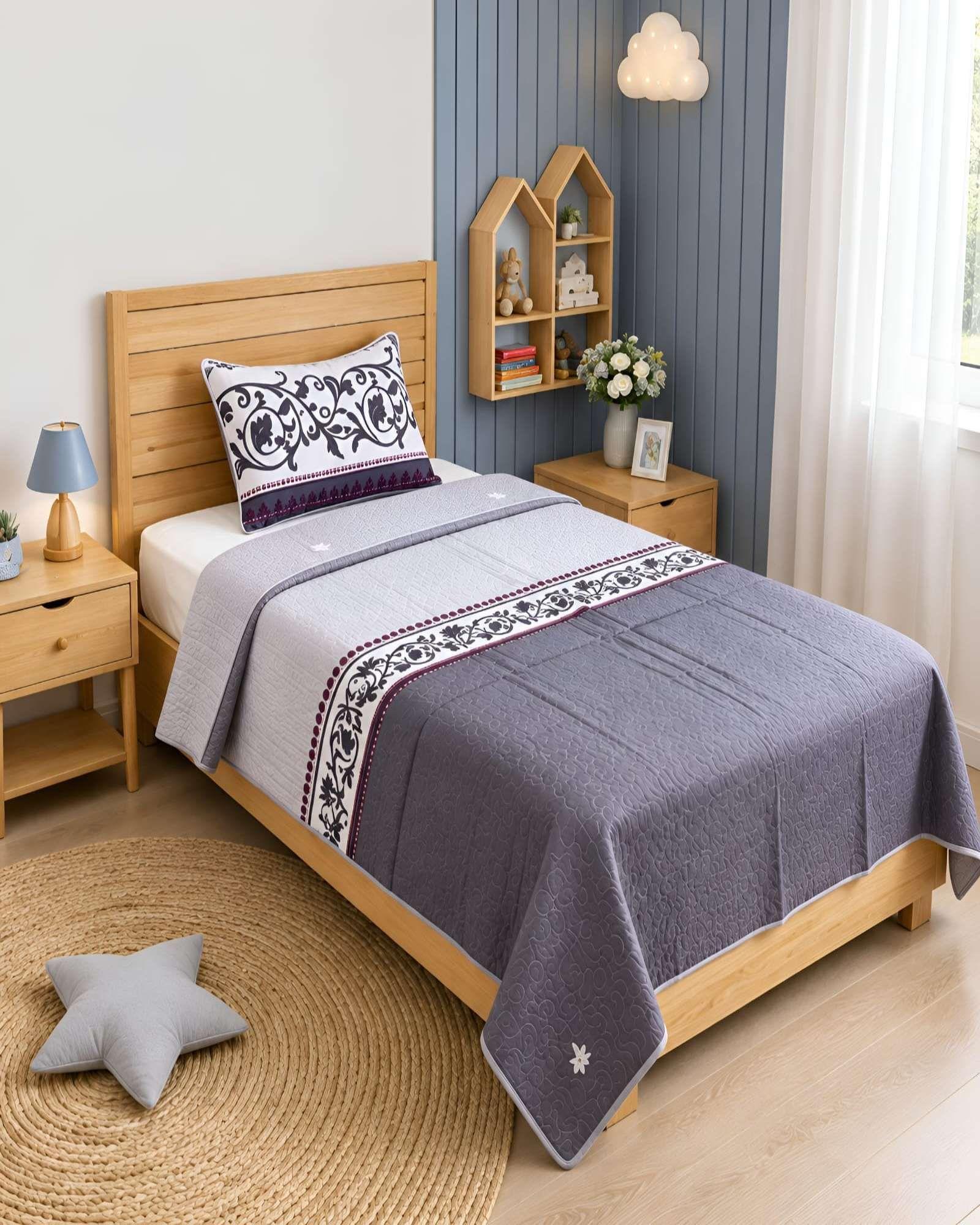 Cubrecamas Quilt De Verano Plaza y Media Ligero Y Transpirable m3-1
