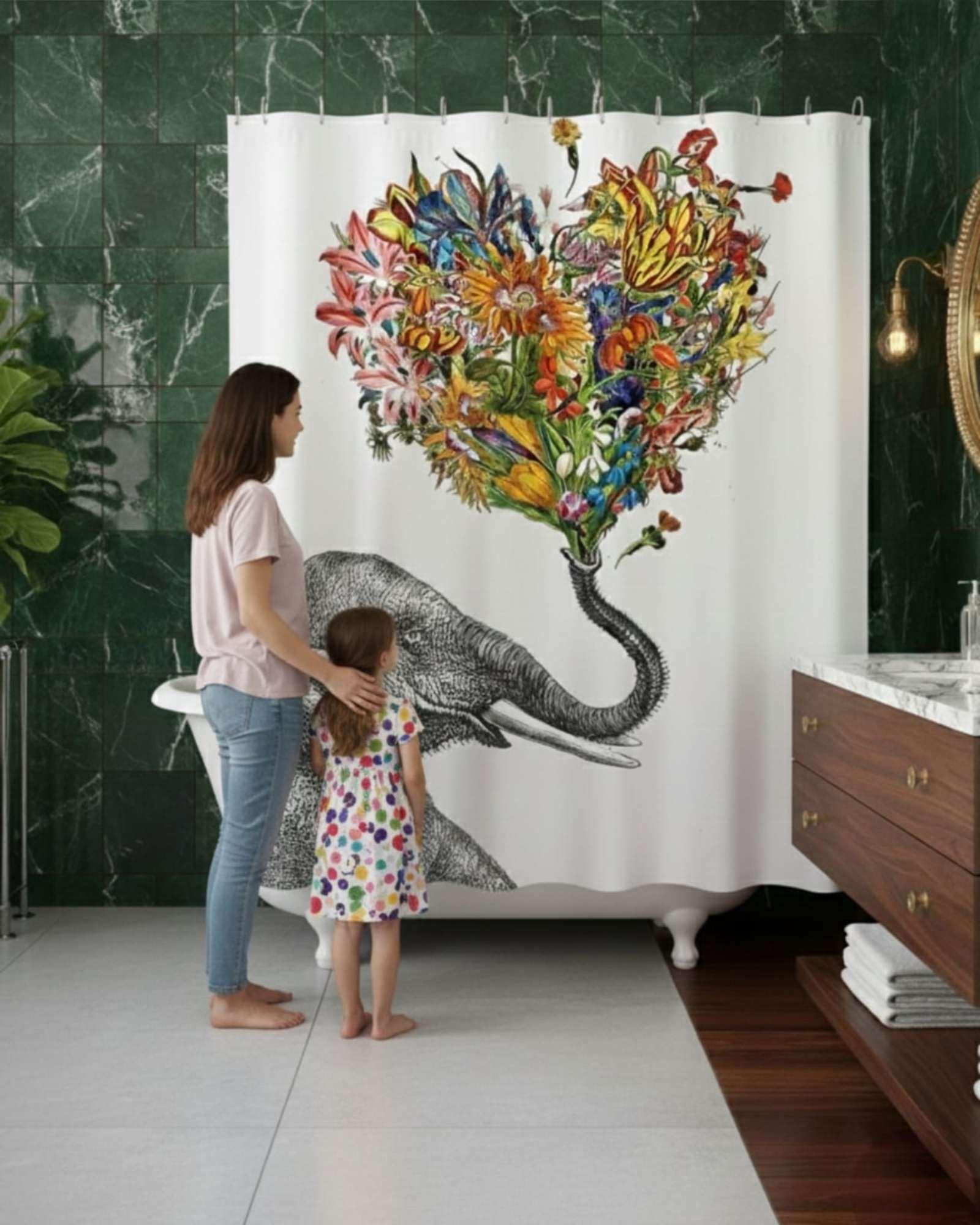 Cortina de Baño Tela Género + Forro Impermeable c12-2