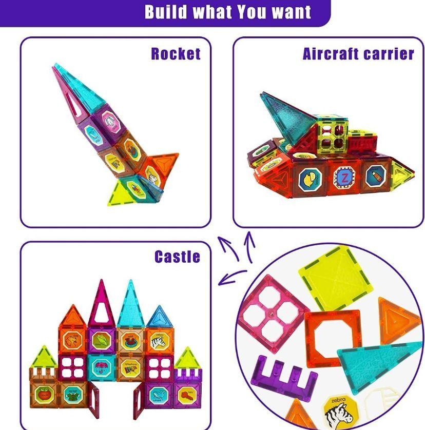 Blocks Magnéticos 77 Piezas - Juguete Educativo-2