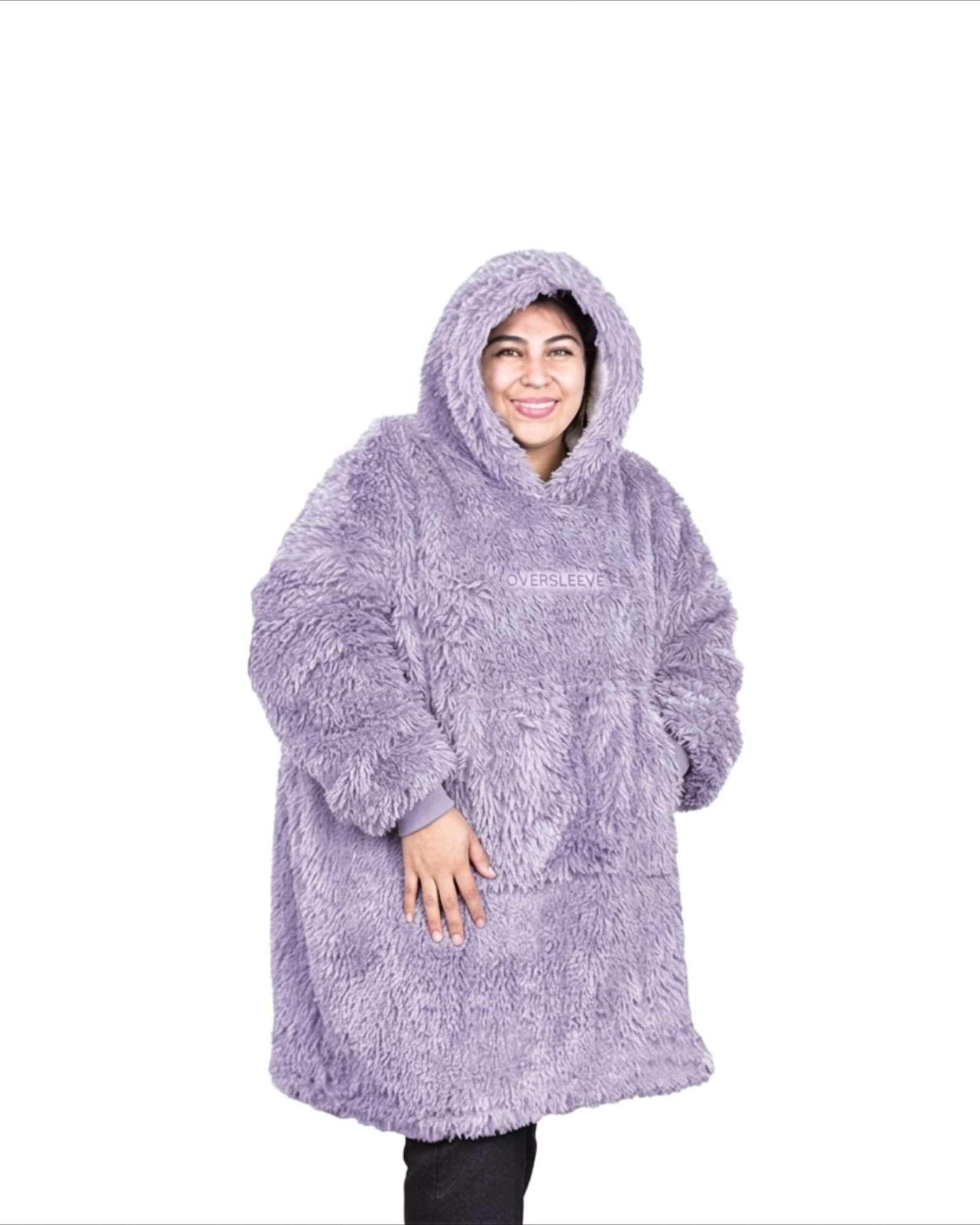 Manta Polerón Hoodie Gigante con Chiporro Sherpa Unisex Térmico A5-3