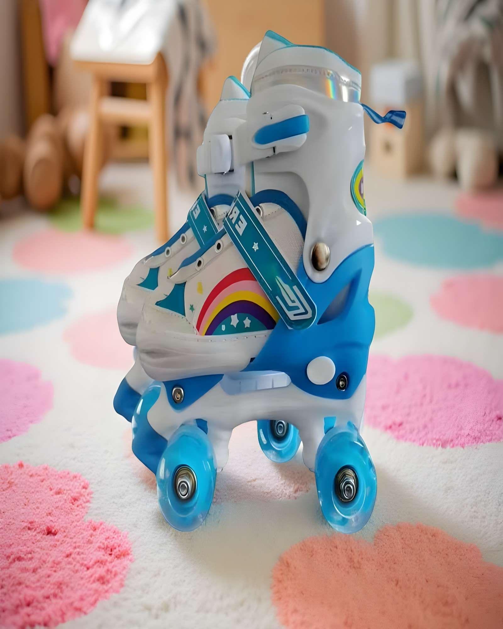 PATIN 4 RUEDAS CON LUCES Y KIT TALLA M 35-38 A22-3