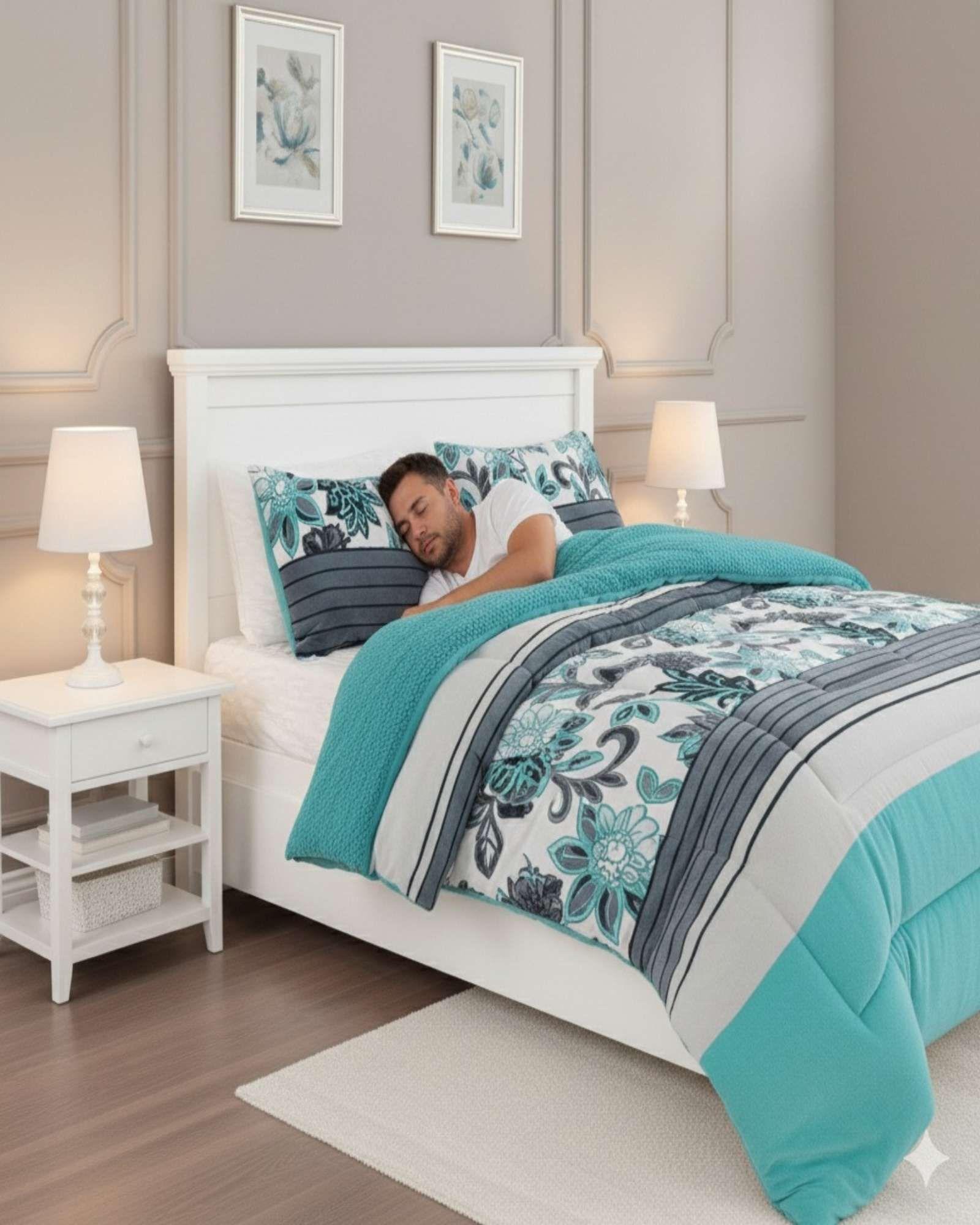 Cubrecama 2 plazas Plush con  Chiporro de Invierno verde-3