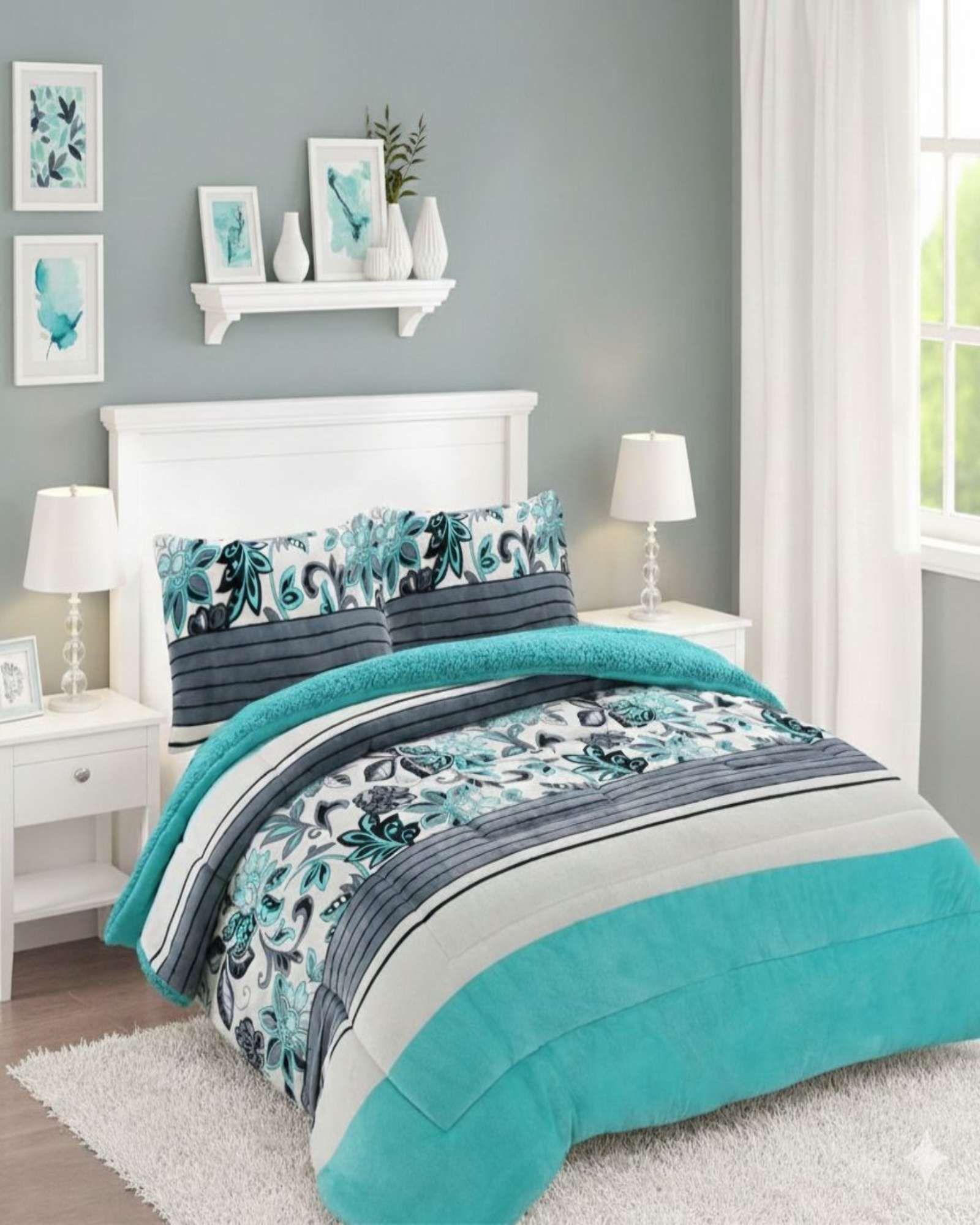 Plumón Cubrecama Chiporro 1.5 plaza Extra Cálido Invierno Premium verde-4